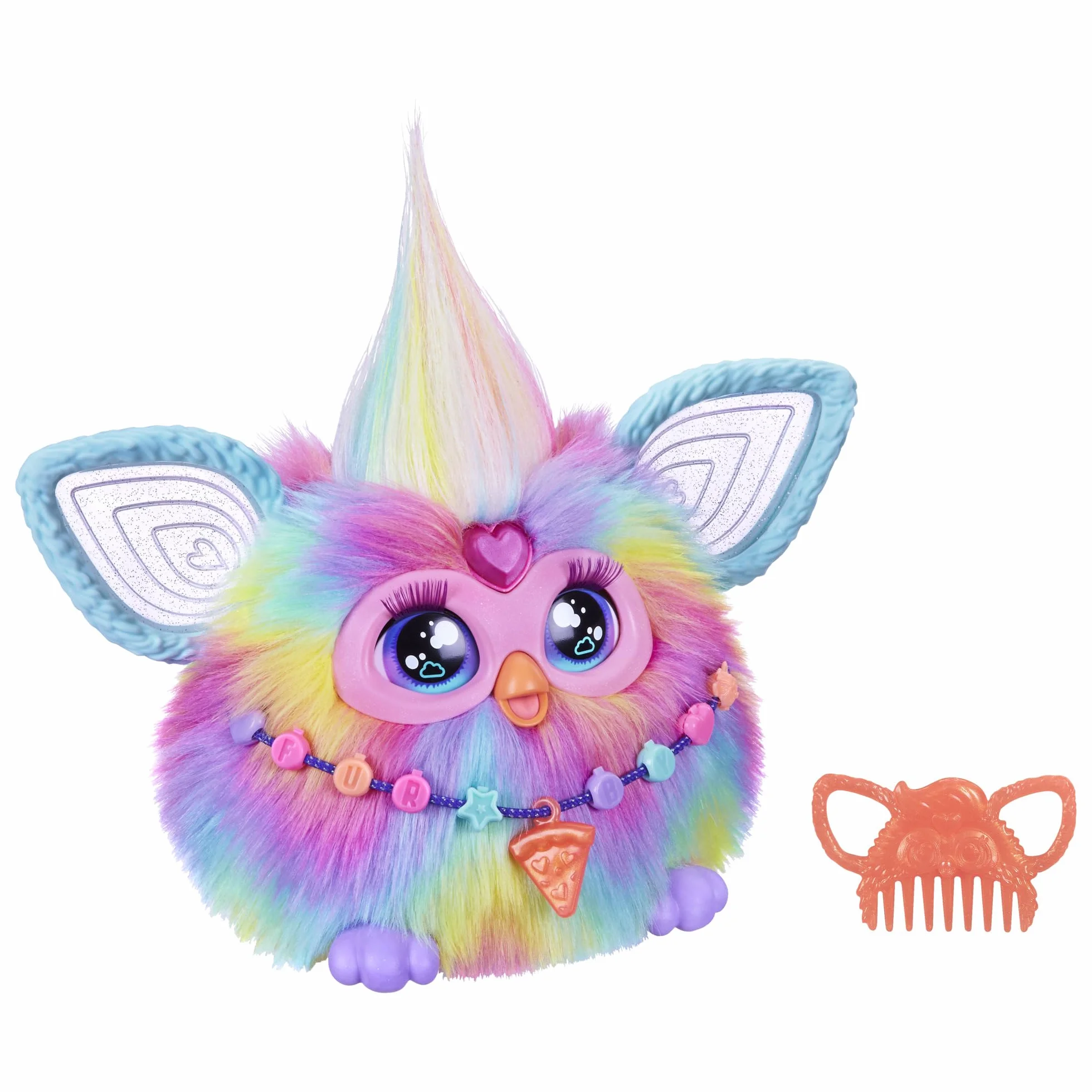 Hasbro Furby Tie Dye Peluche Parlante Qui Brille dans Le Noir Version française