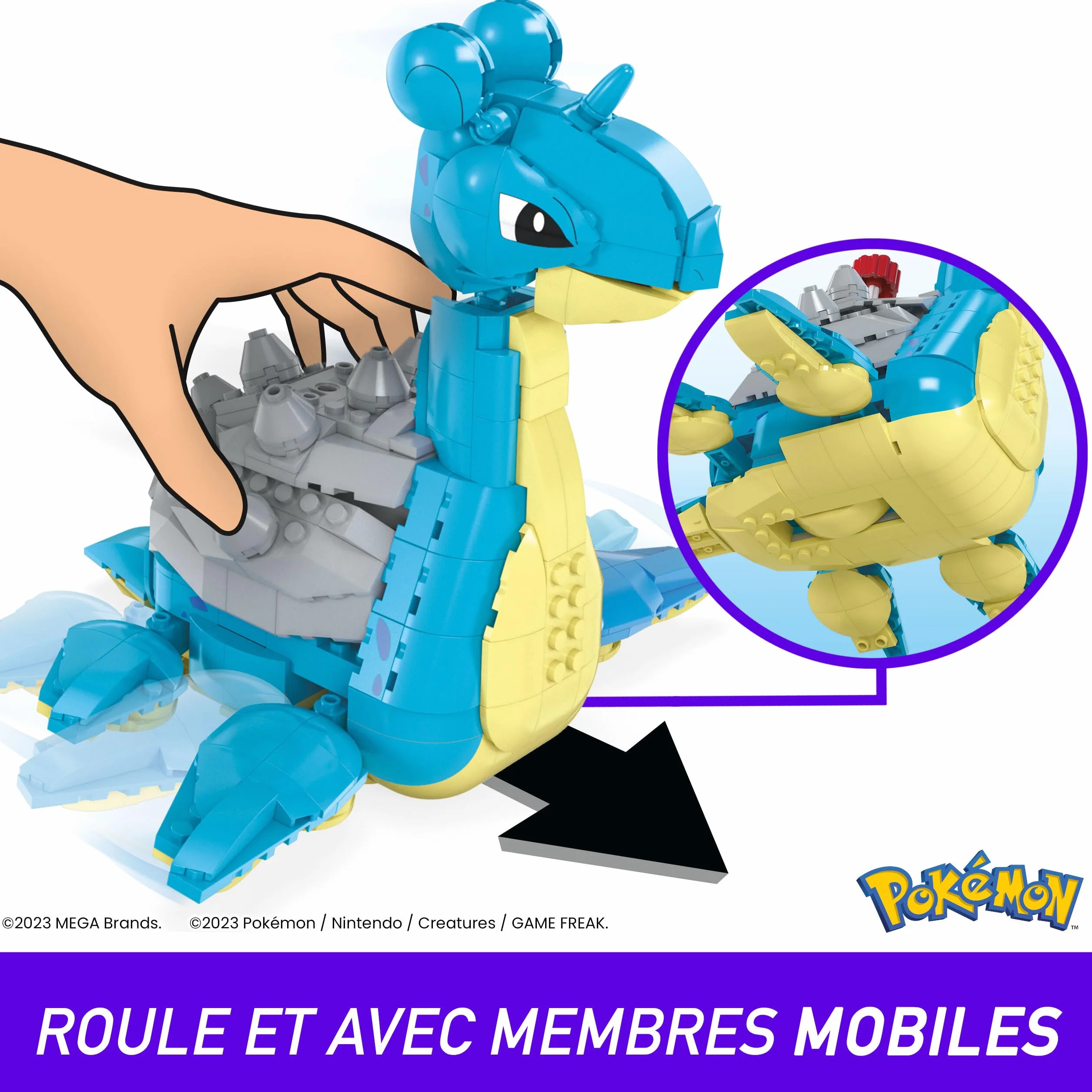 MEGA Pokémon Figurine Action Lokhlass 16 cm Jeu De Briques De Construction 527 Pièces HKT26
