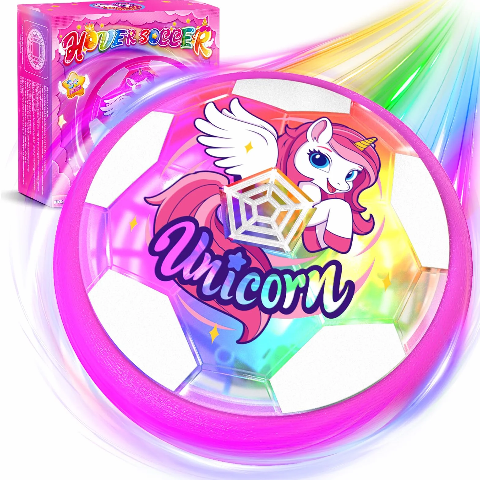 Licorne Ballon de Foot LED Lumière Jouet Fille 3-12 Ans Cadeau Anniversaire Noël