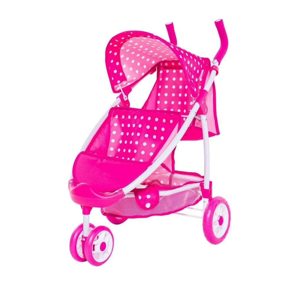 Roma Dotty Tandem Poussette Double pour poupées Rose à Pois