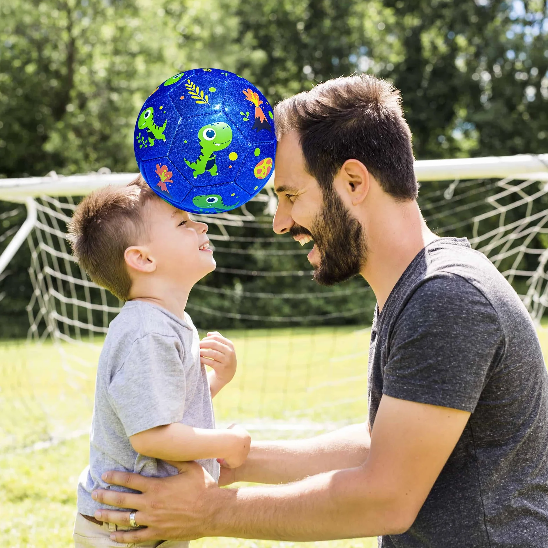 Ballon de Football Taille 2 pour Enfants Dinosaures Cadeau Garçons Filles Extérieur Pelouse 2-6 Ans