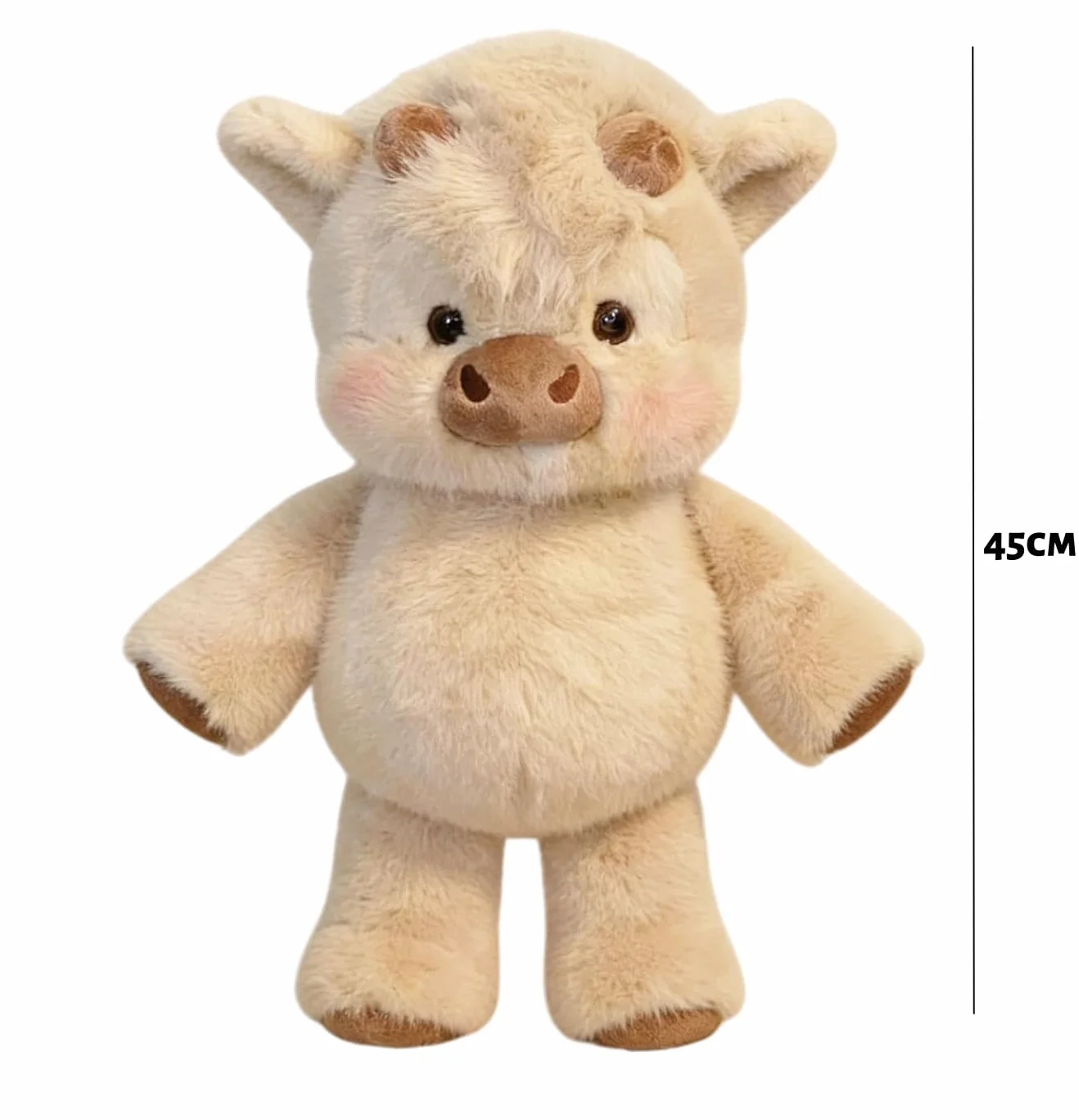 Peluche Vache Qui Court Kawaii Doux 45cm, Panda Roux, Cochon, Panda, Mouton, Running Cow Plushie
