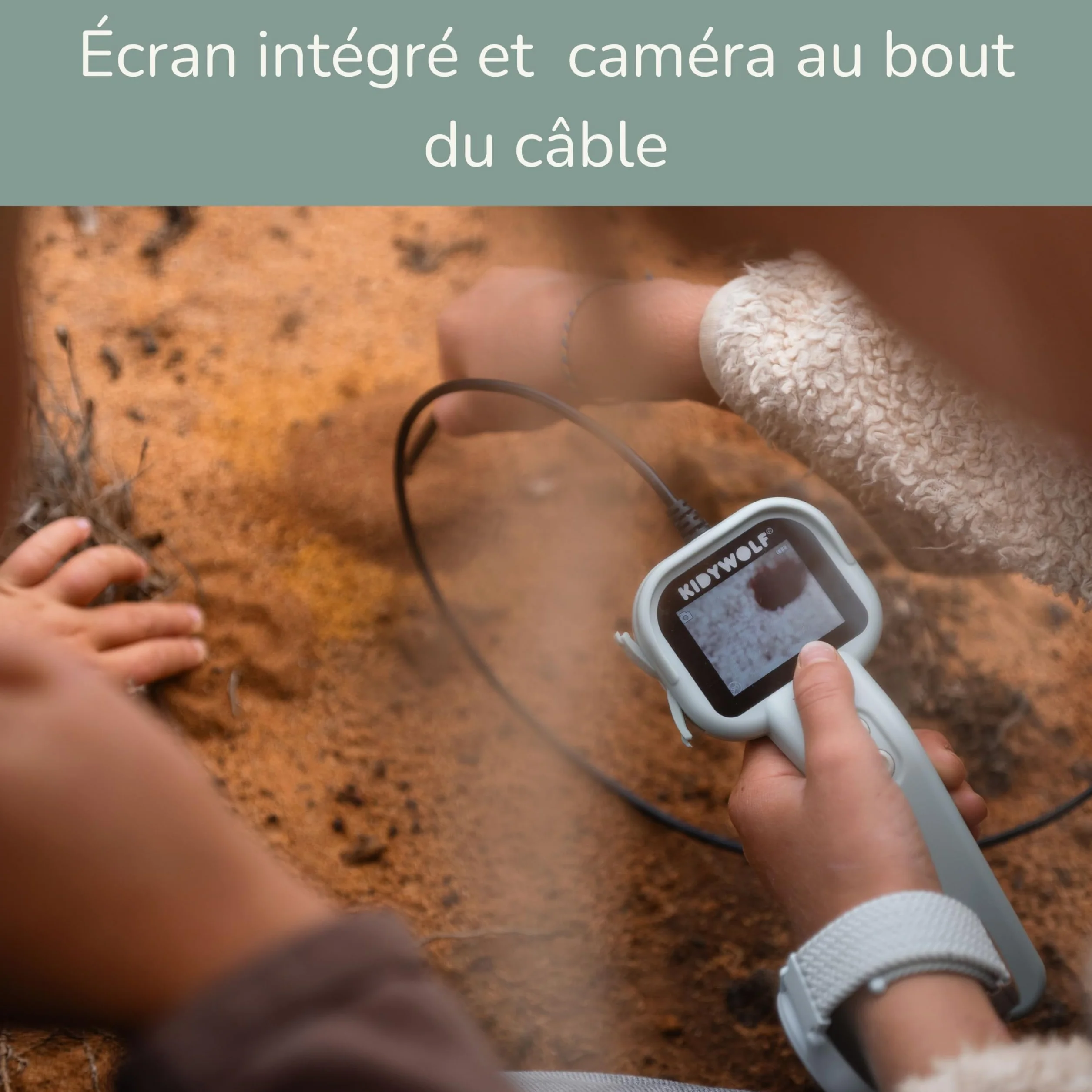 Caméra Endoscope Enfant avec Écran Couleur & Zoom x4 - Kit Explorateur KIDYWOLF