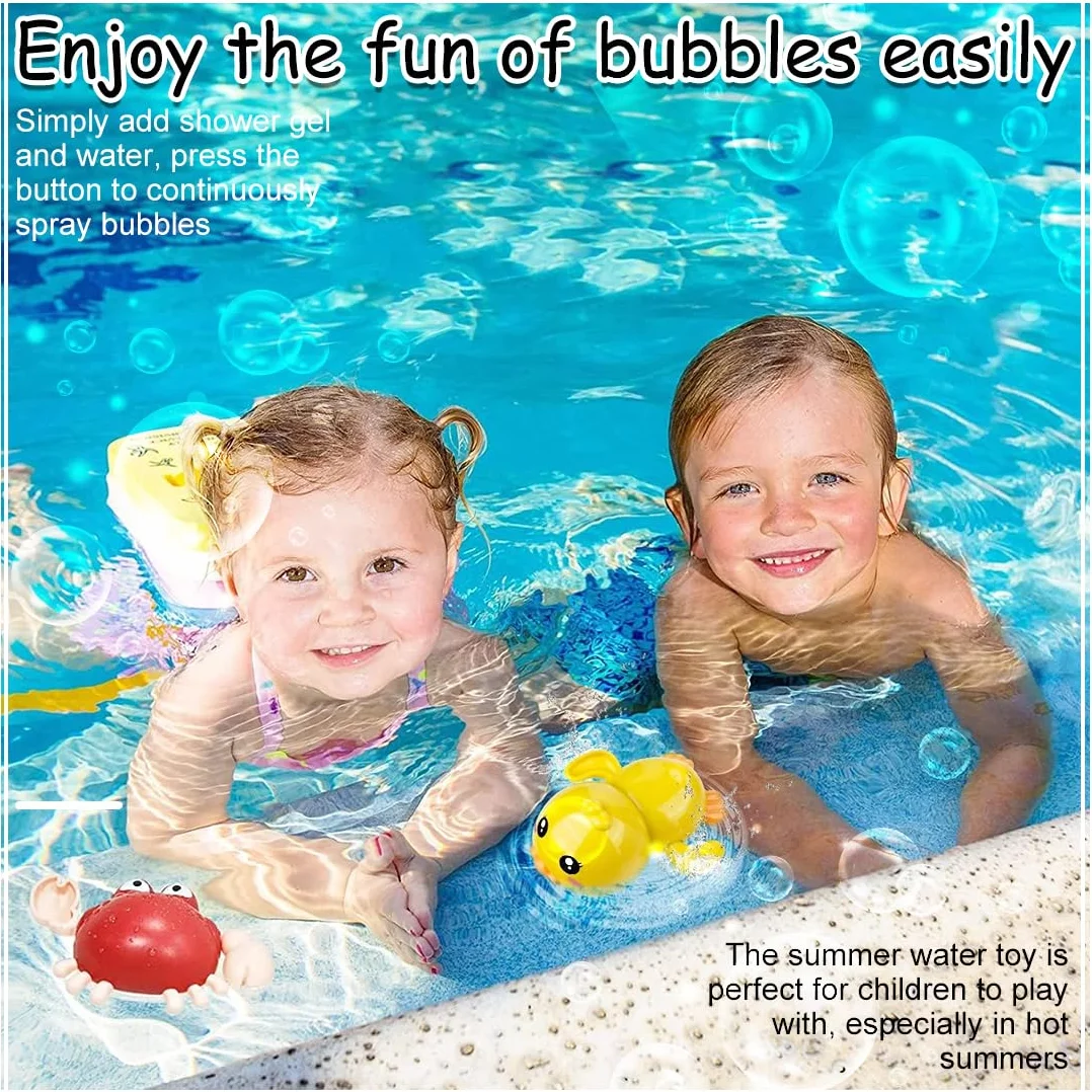 Jouet de Bain Bébé 4 Pièces Animaux Flottants à Remonter Piscine