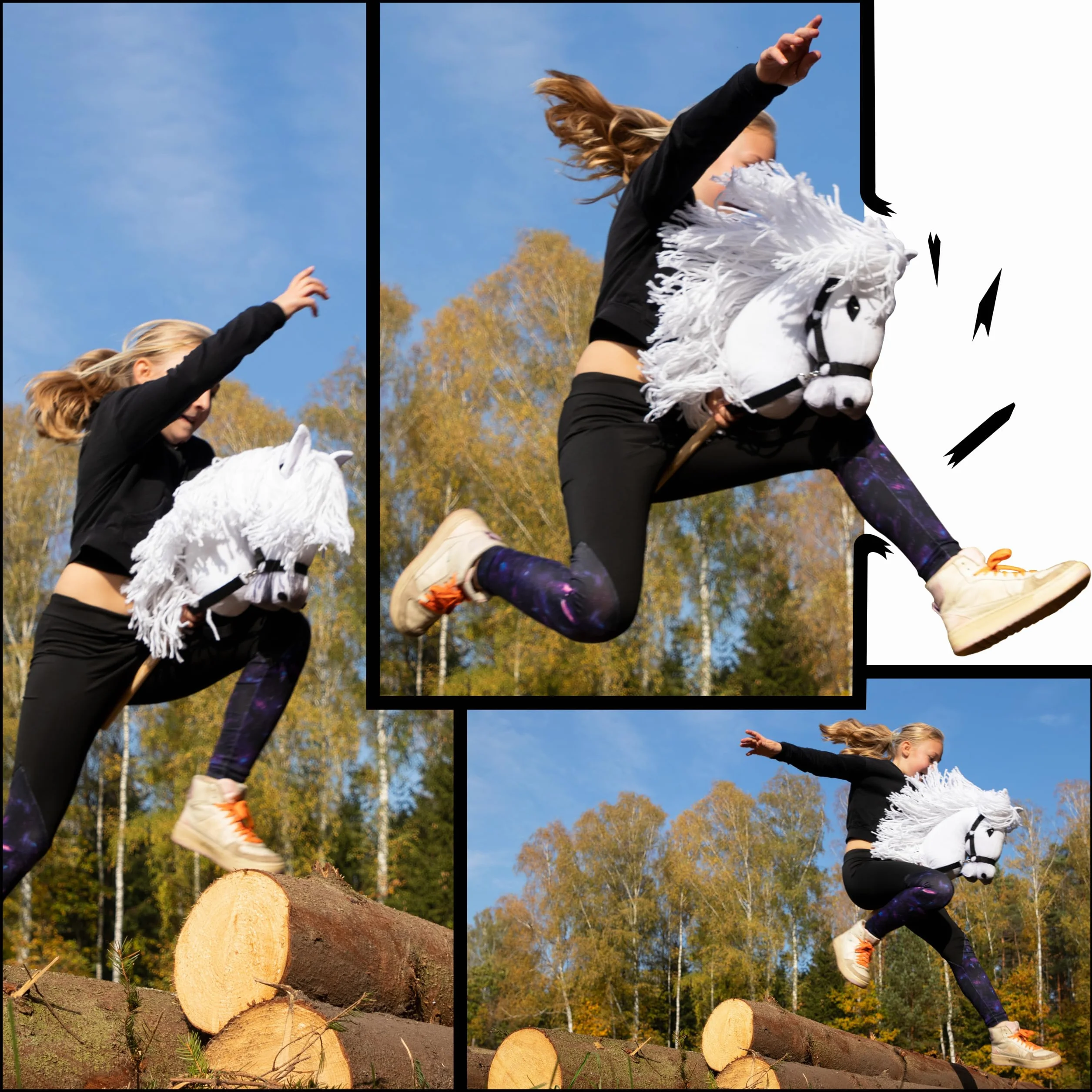 SKIPPI Hobby Horse Blanc Lipizzan Tête de Cheval à Chevaucher A3 Licol et Rênes Inclus