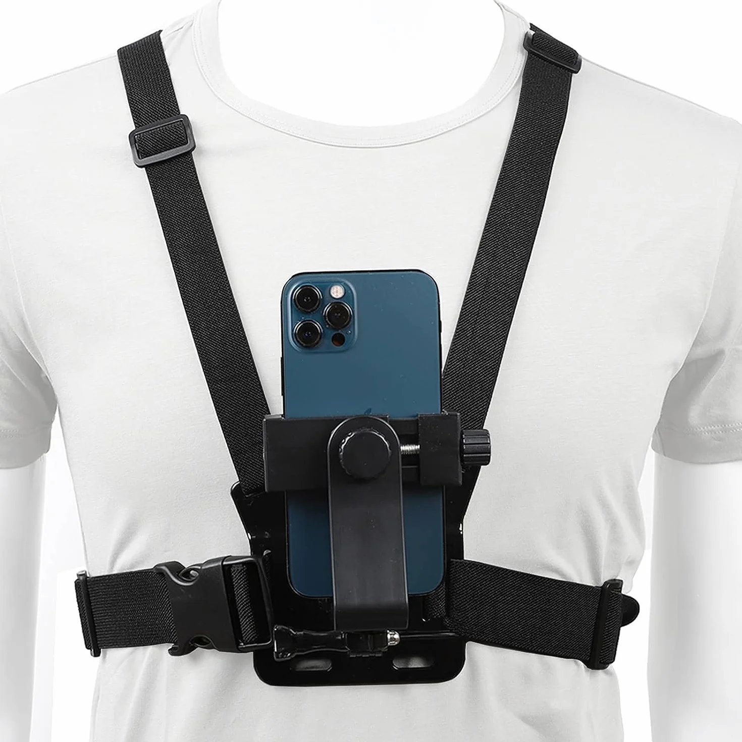 PellKing Harnais de Poitrine pour Téléphone Portable avec Clip pour Caméra d'Action POV