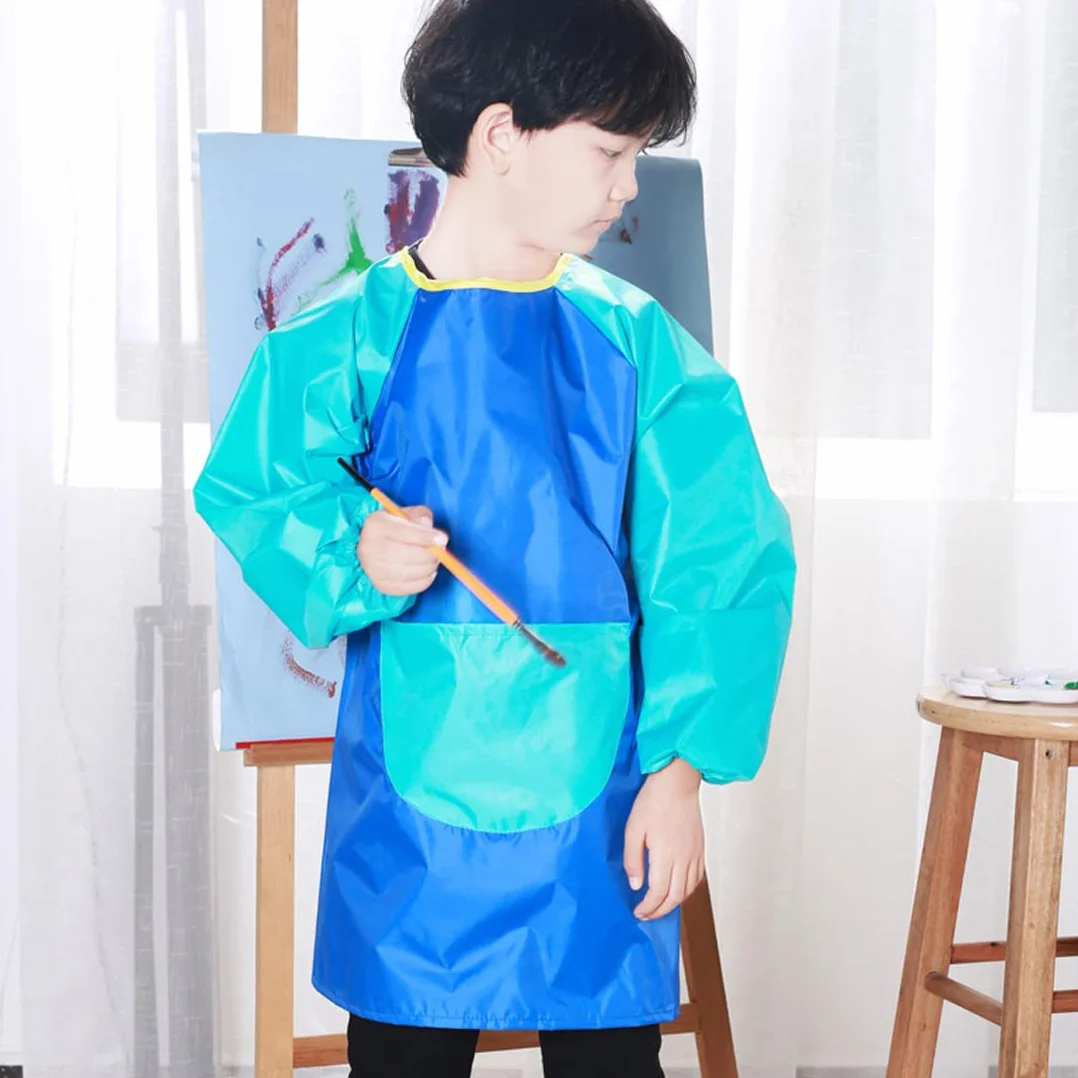 Tabliers Peinture Enfant Manches Longues SULIUDAJI 2 Pièces Blouse Dessin