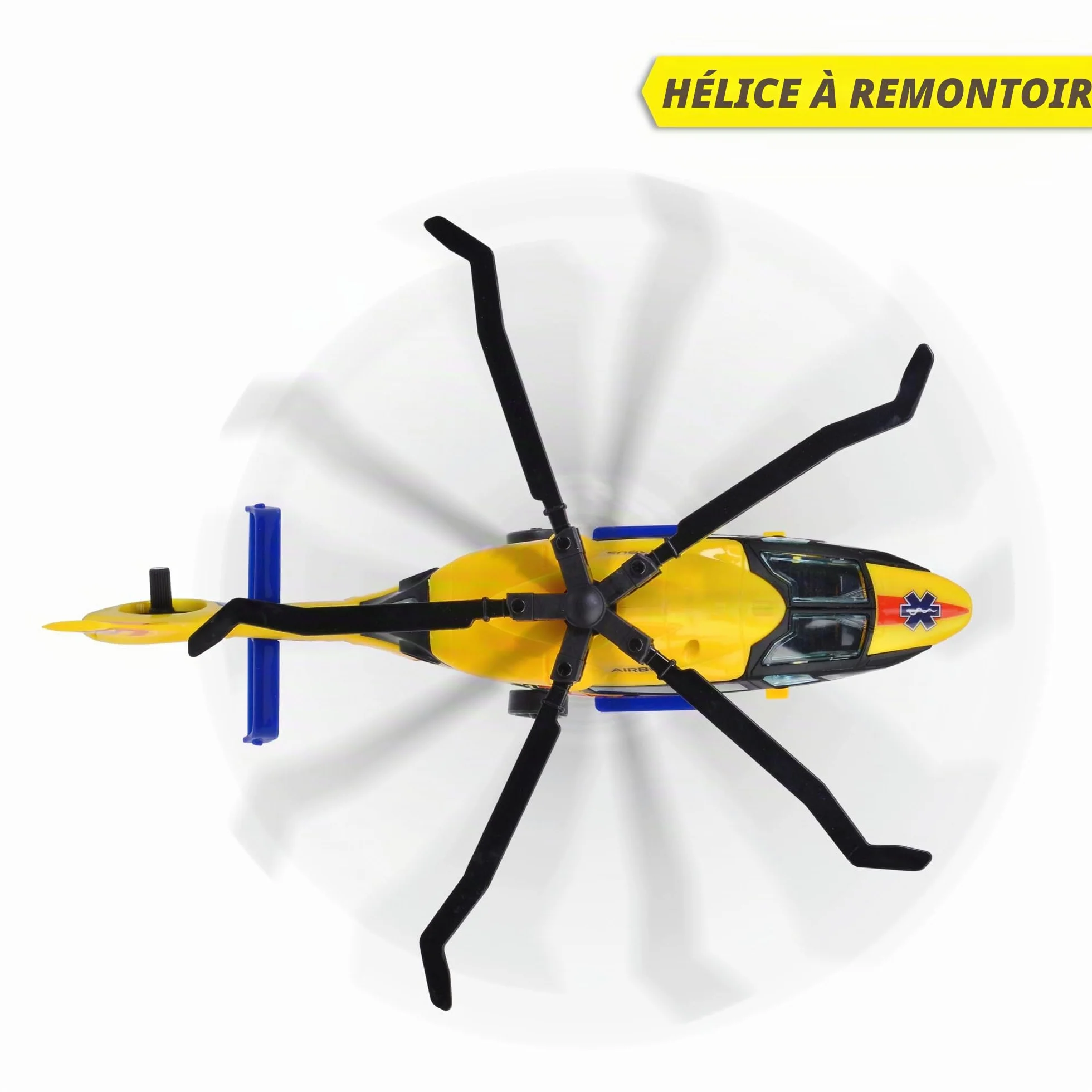 Dickie Toys Hélicoptère de Sauvetage Airbus H160 Jouet 23 cm Jaune