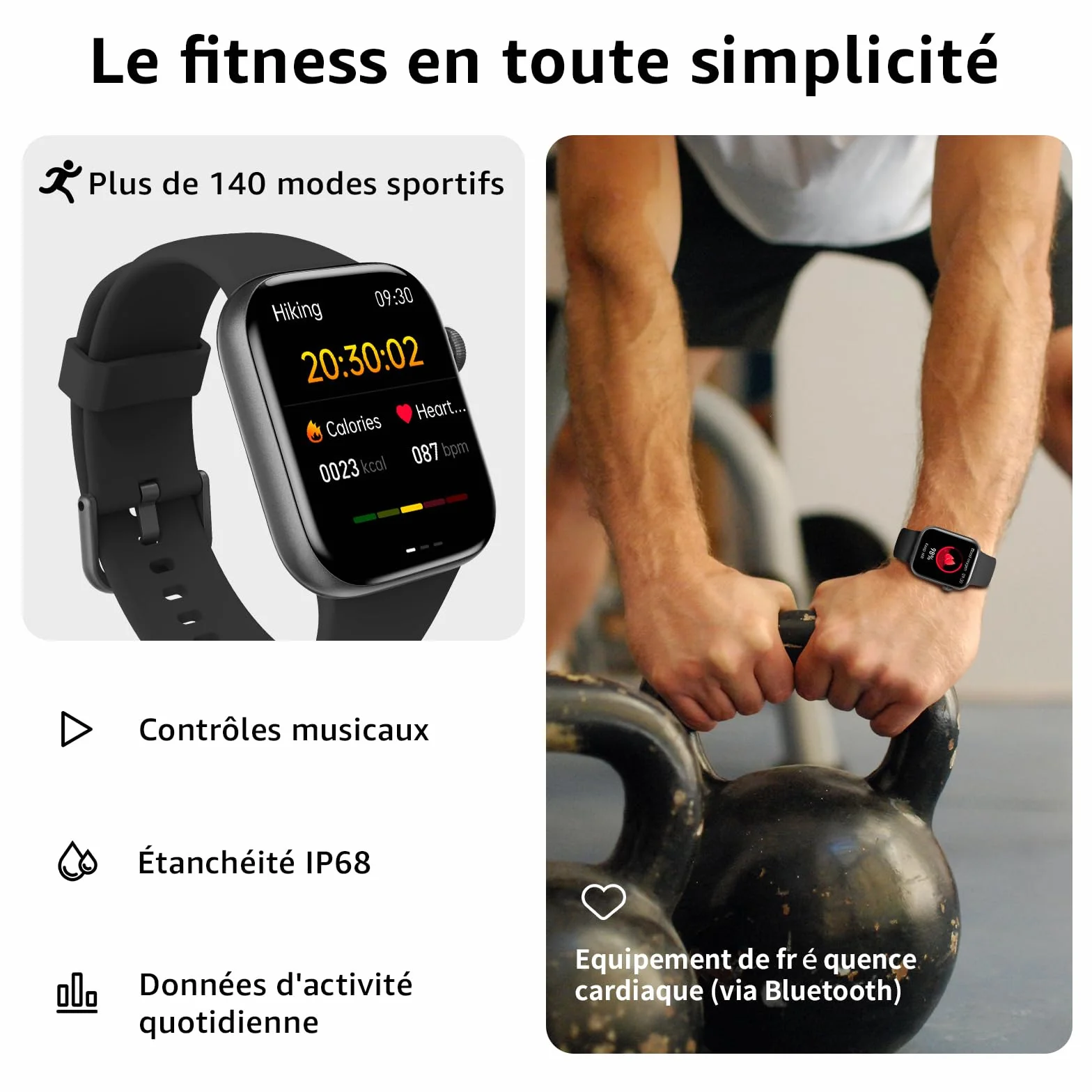 Montre Connectée Homme Femme avec Appels Bluetooth, Écran 1.85" HD Smartwatch Sport, Cardiofréquencemètre, Moniteur de Sommeil, Étanche IP68 pour Android iOS