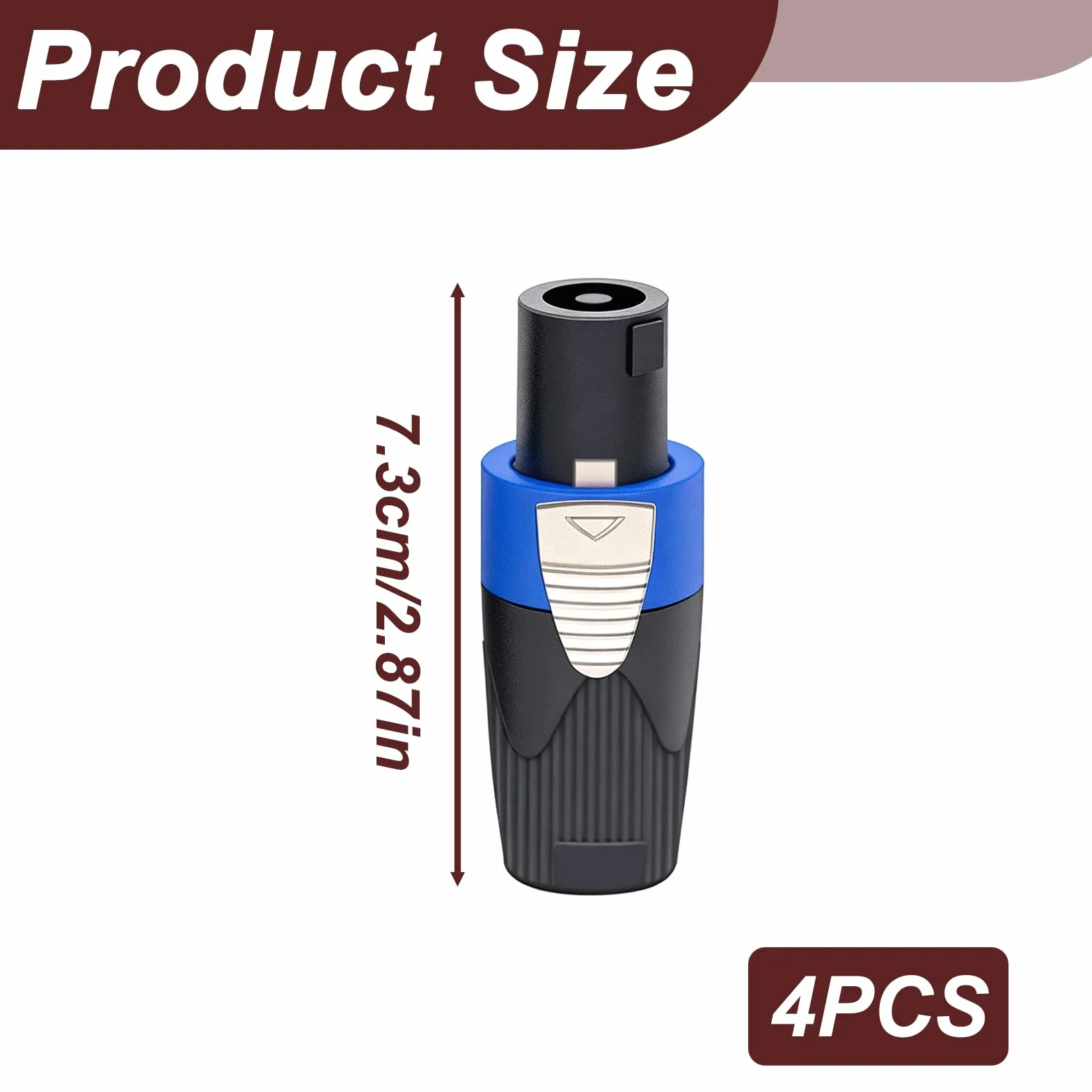 Connecteur Speakon 4 Broches NL4FC NL4FX NL2FC Prise Audio Verrouillage Rotatif pour Câble Haut-Parleur