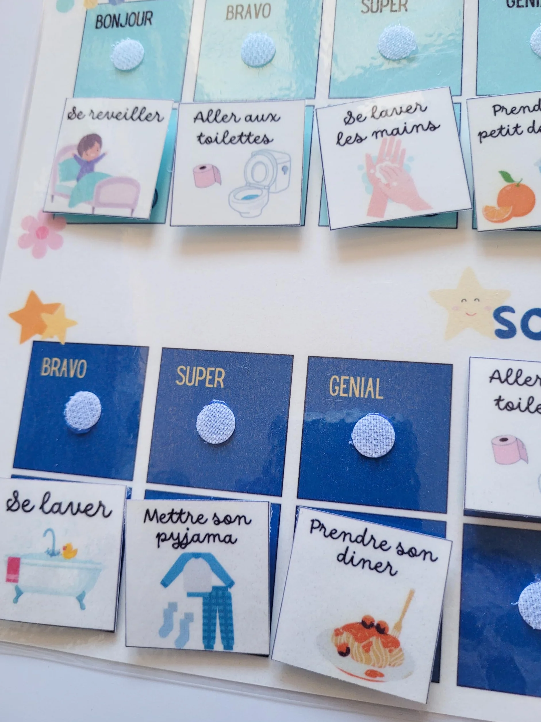 Tableau de Routine journalière du Matin et du Soir pour Enfant