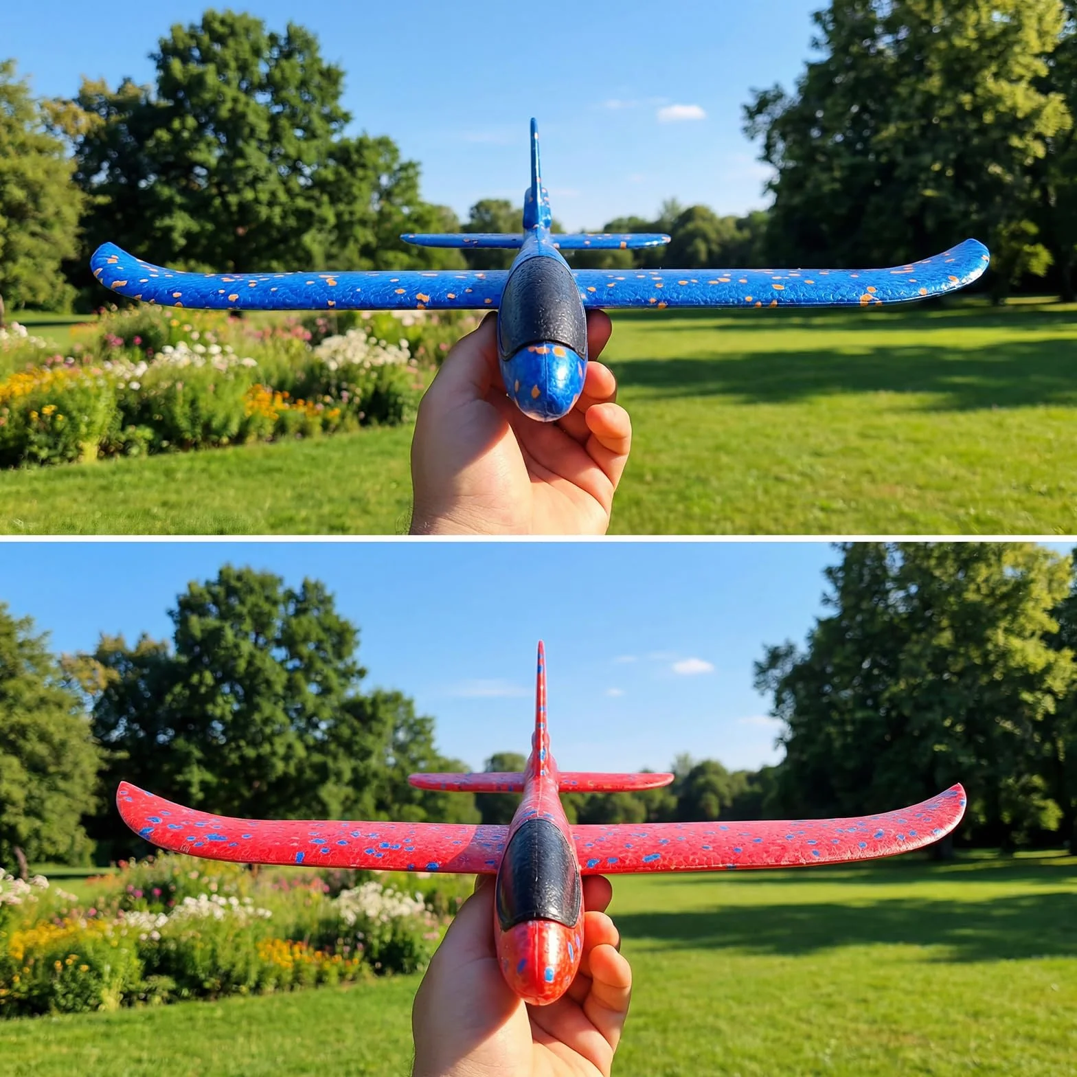 Avion Polystyrène Planeur Enfant 38CM 4 Pièces Jouet Extérieur Garçon Fille 3-10 Ans
