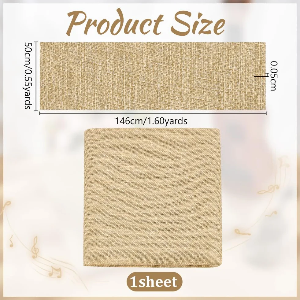 OLYCRAFT Tissu de Grille de Haut Parleur en Lin Beige 50x146cm 0.5mm d'Épaisseur Remplacement pour Parleurs