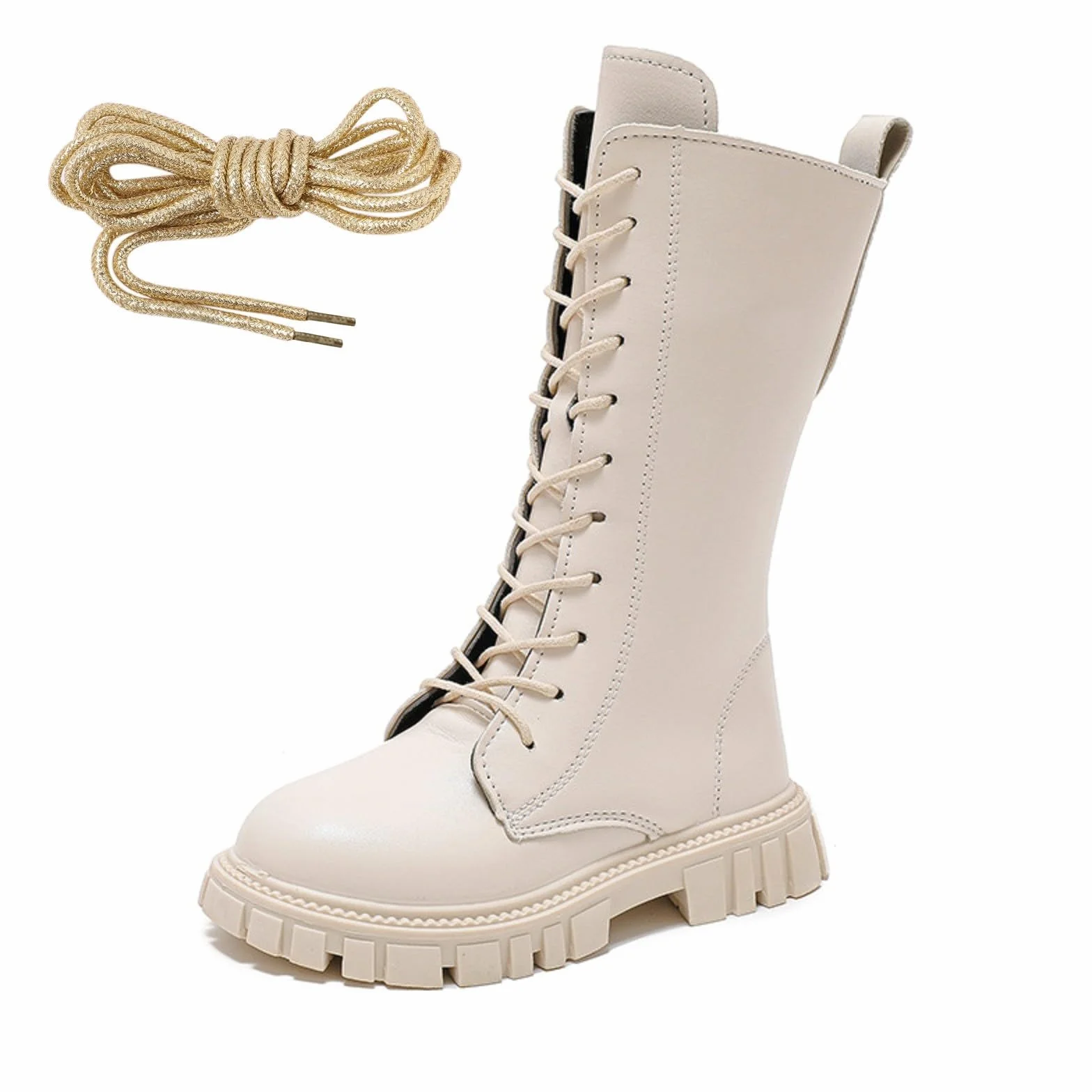 Bottines Fille Enfant Style Gothique Déguisement Costume Bottes Hiver Neige Chaussures Lacets Fermeture Éclair Punk