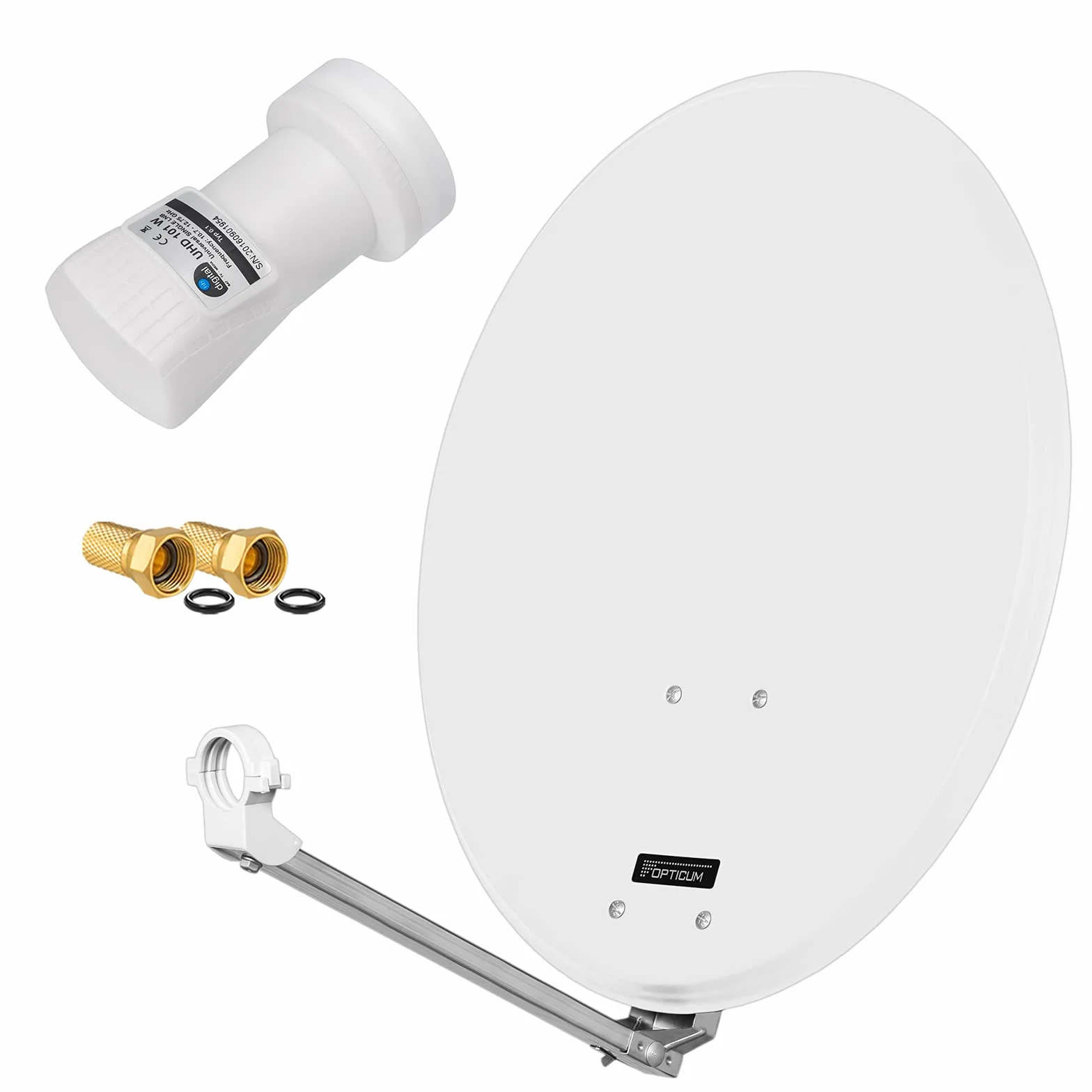 HD Satellite Alu Miroir Bol Tête LNB Quad 4 Sorties DVB-S/S2 Full HD 4K UHD