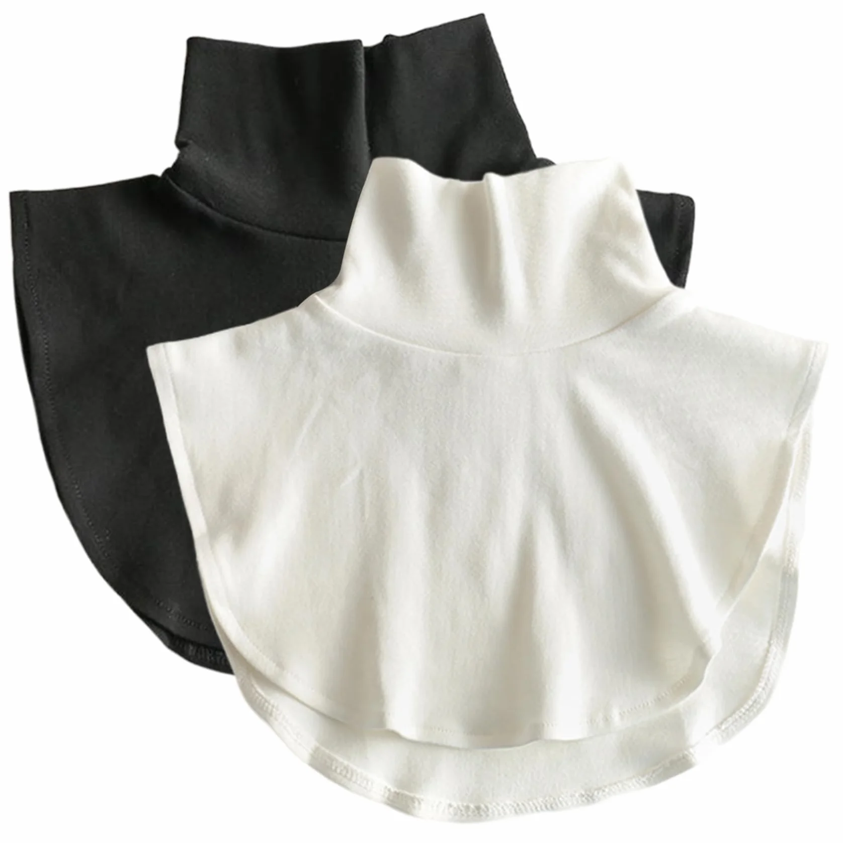 Lot de 2 cols roulés chauds pour femme, faux col, lavable, sans manches