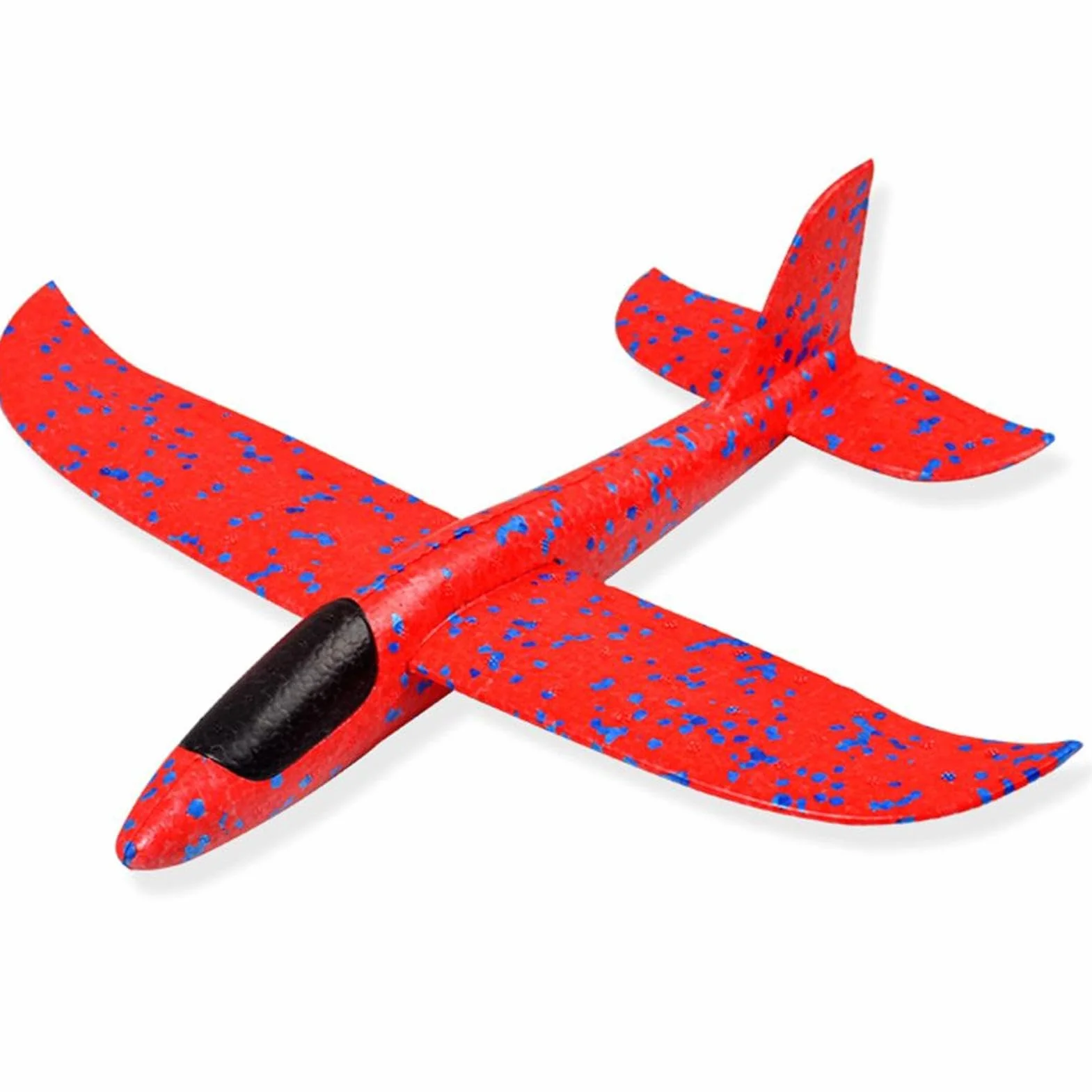 Avion en Mousse 48cm Planeur Jouet Lancé à la Main Polystyrène Durable Plein Air Garçon Fille Cadeau Anniversaire