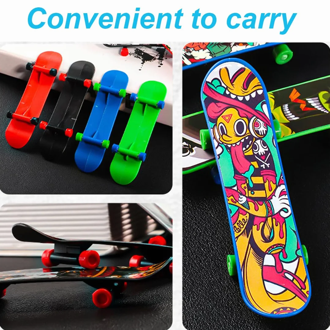 Planches à Doigts Stylées 16 Pièces, Mini Skateboards Professionnels, Skateboard Enfants Cadeau