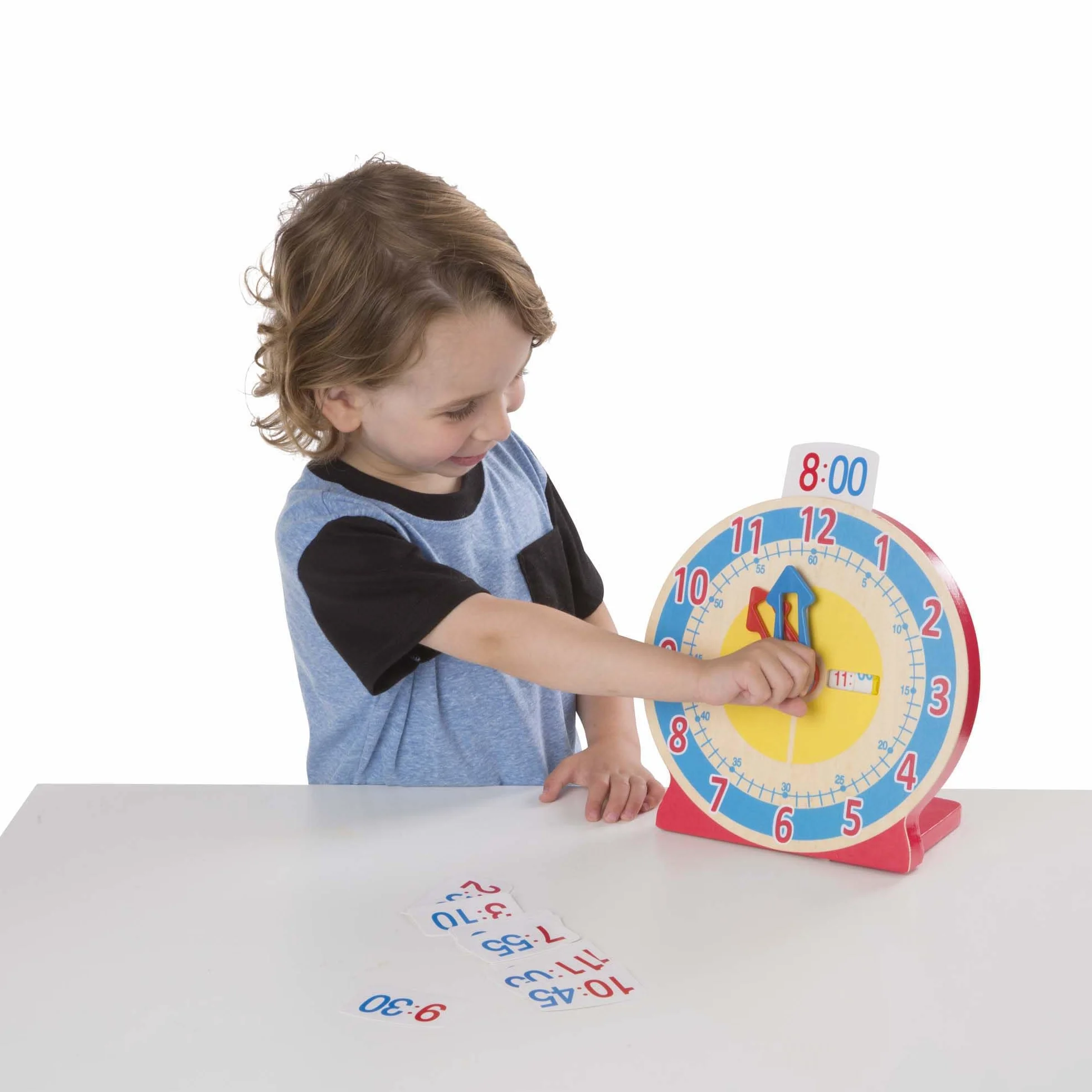 Melissa & Doug Horloge Tourne Et Dis L'Heure Jeu Éducatif Montessori Jouet en Bois Cadeau Enfant 4 Ans+