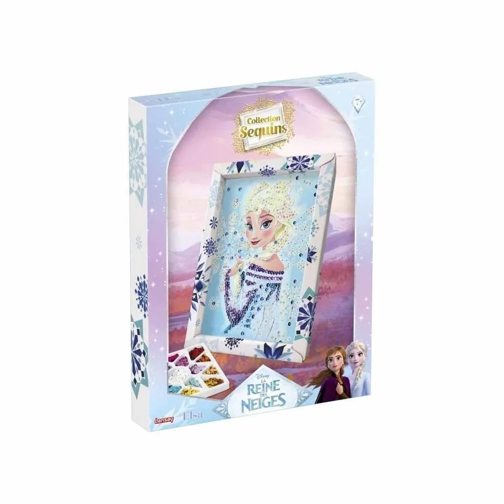 Lansay Collection Sequins Elsa Reine des Neiges Kit Création Tableau Frozen Activités Manuelles Enfants 7 Ans