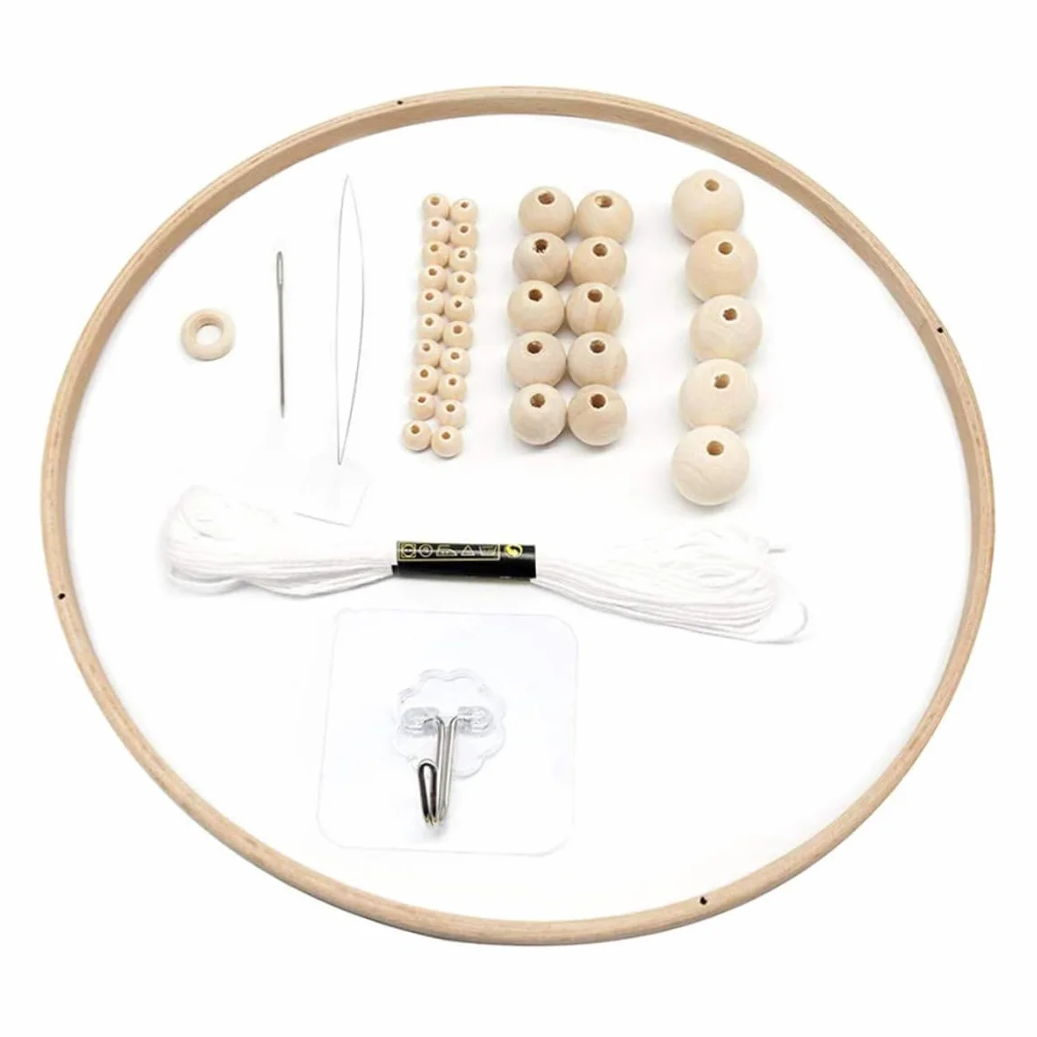 Kit de cadre mobile en bois pour carillon à vent avec perles