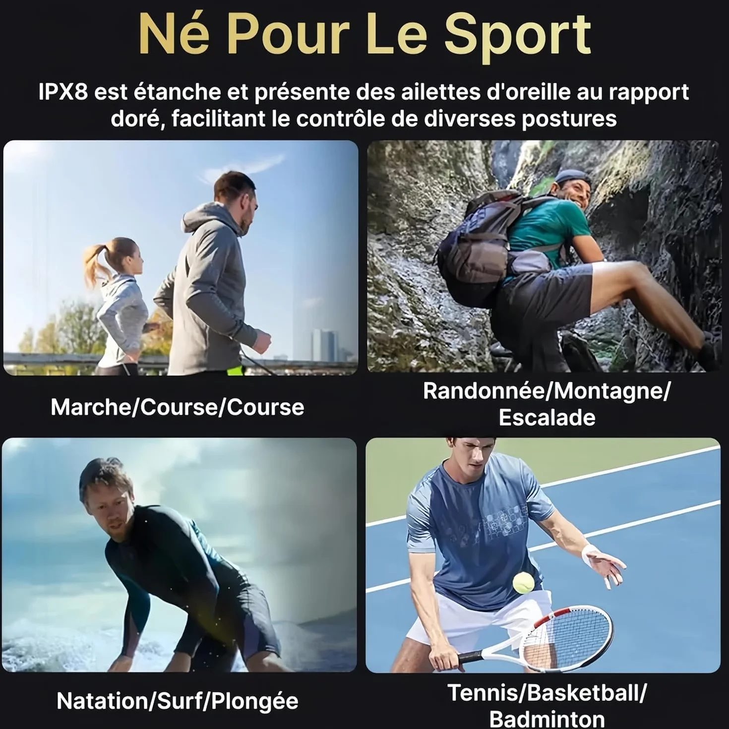 Cranovib V2 Écouteur Natation
