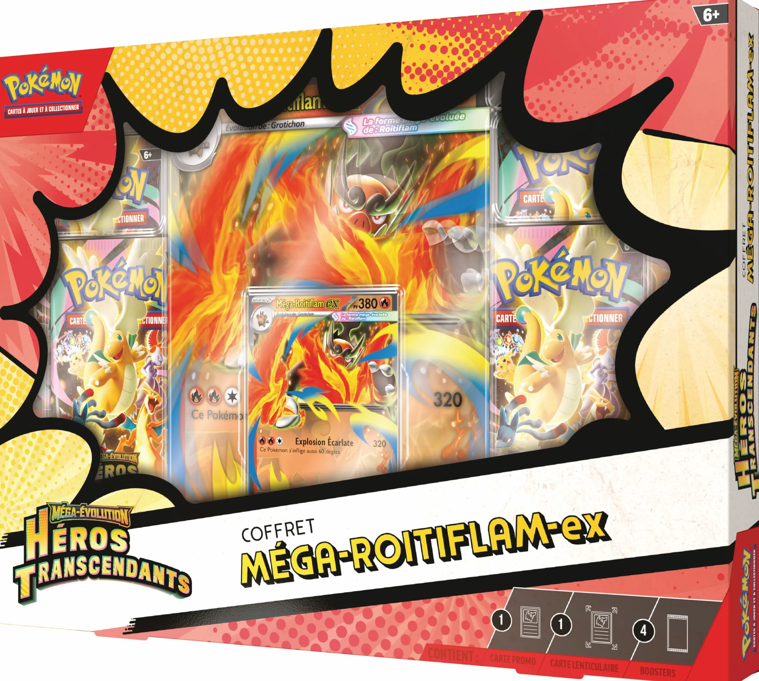 Pokémon Coffret Méga-Évolution Héros Transcendants Méga-Roitiflam-ex