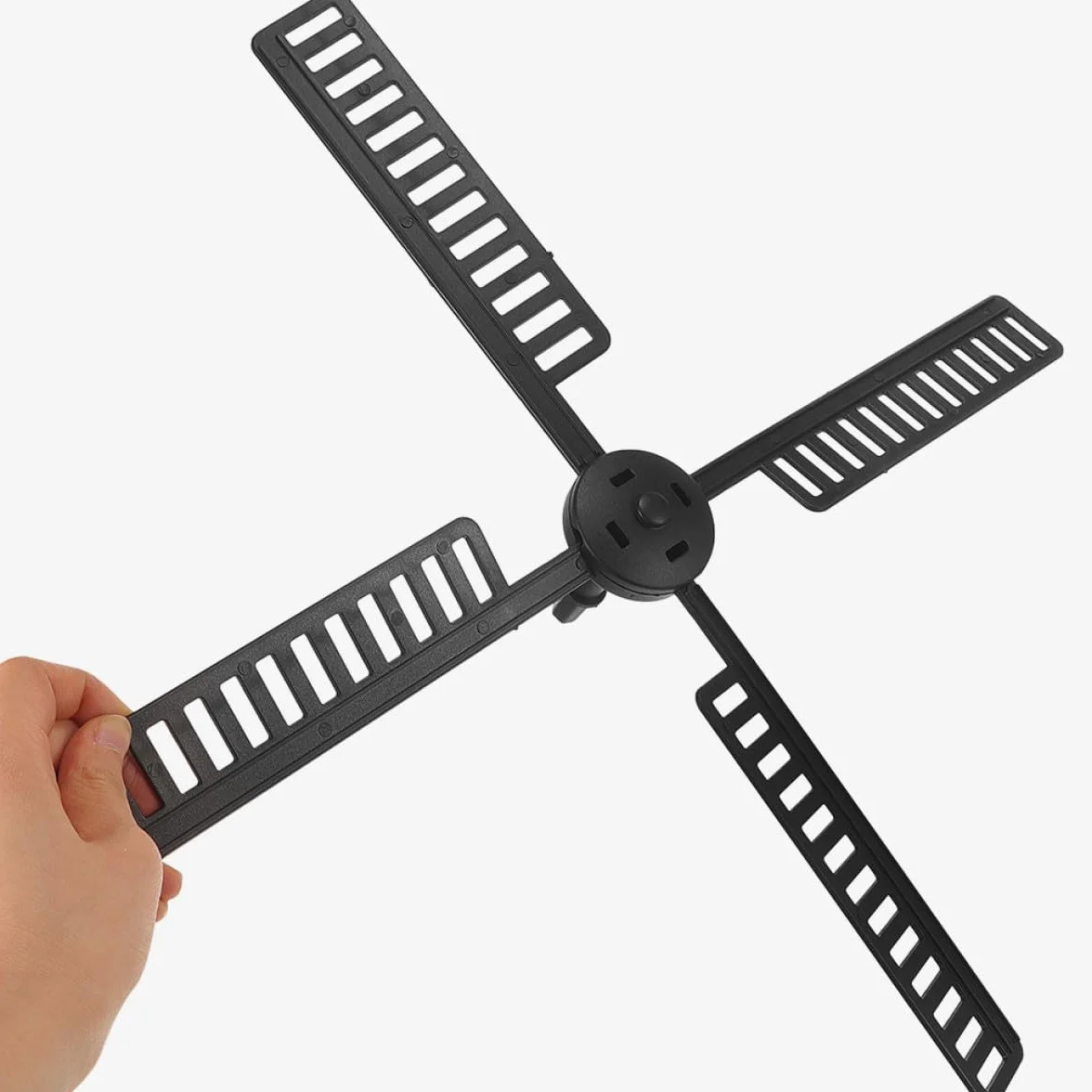 Pales D'hélice en Résine Noire pour Moulin à Vent de Jardin, 4 Pièces, Accessoires de Décoration Extérieure