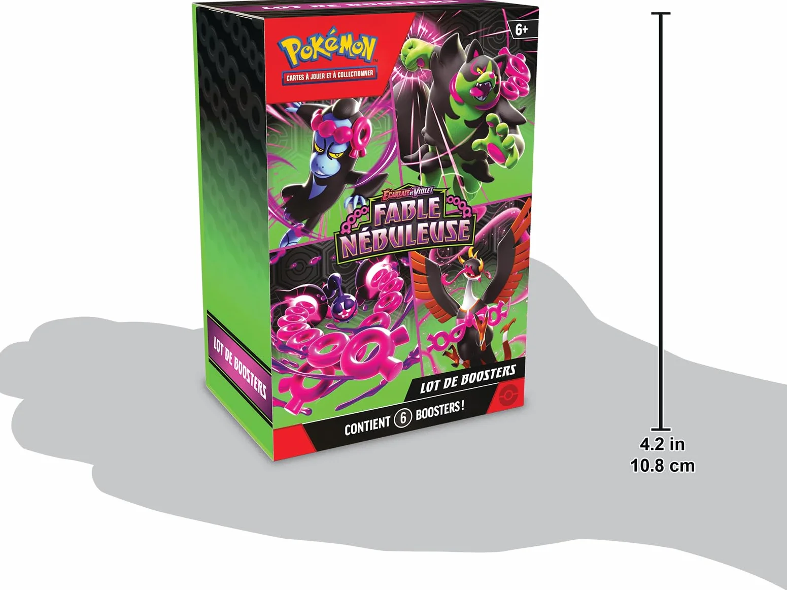 Pokémon: Lot de boosters Écarlate et Violet – Fable Nébuleuse du JCC Pokémon (6 boosters)