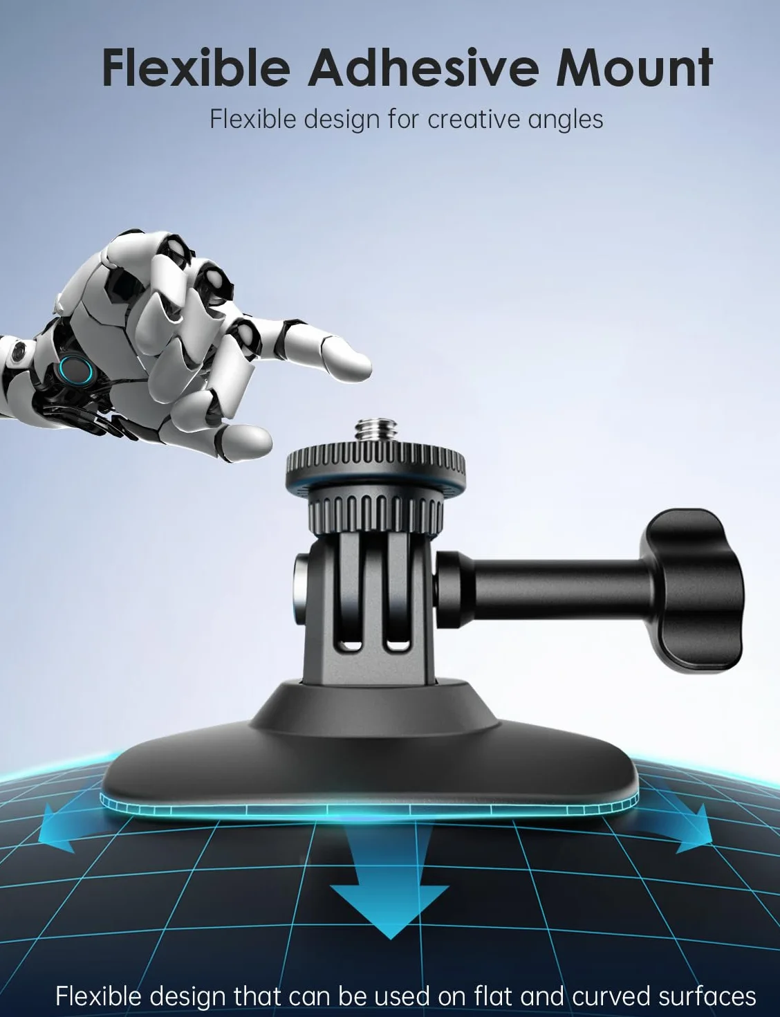 Support Adhésif Flexible Compatible Insta360 Helmet Mount X5 X4 X3 Ace Pro Gopro Hero DJI Osmo Action