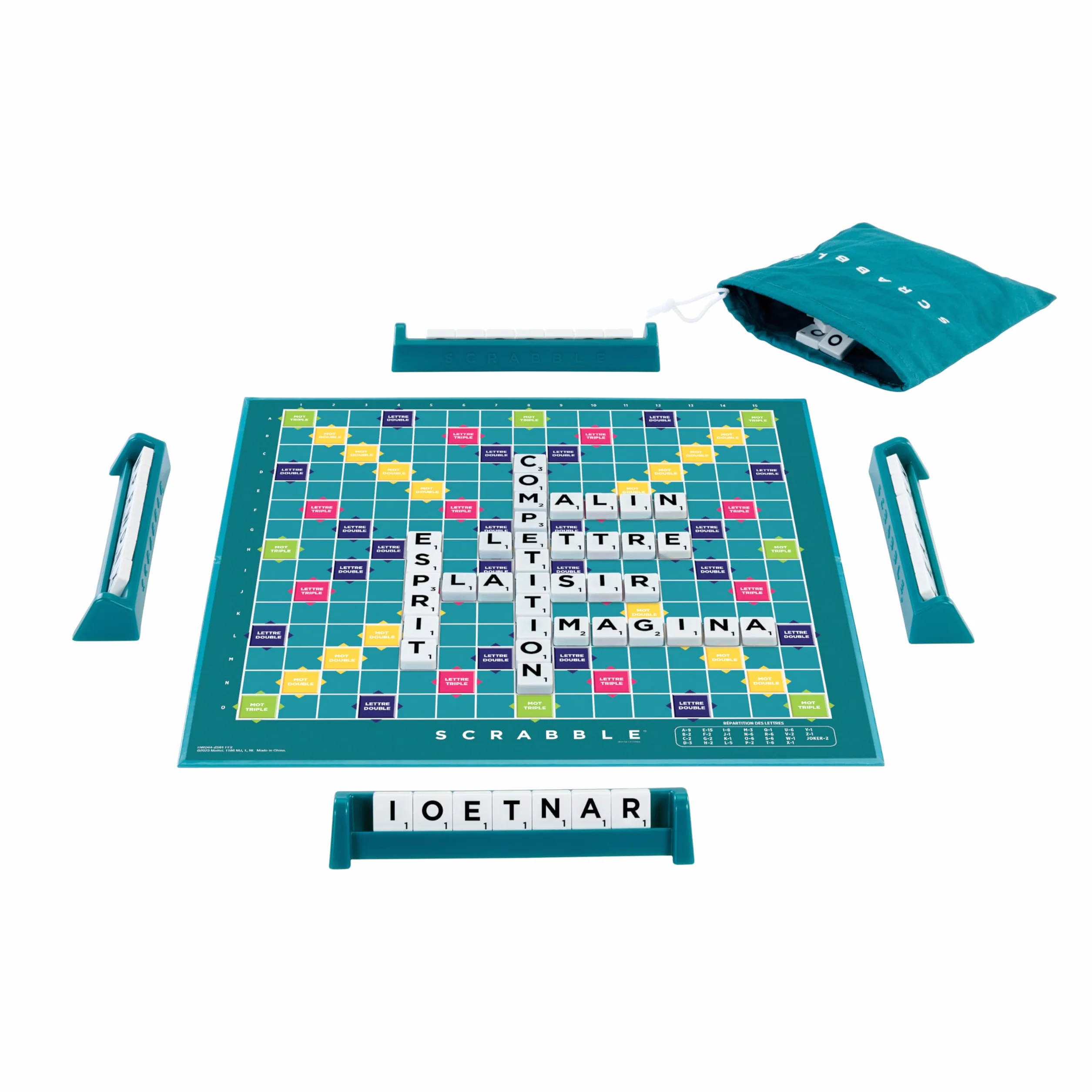Mattel Games Scrabble Jeu De Société Familial 2 Modes De Jeu 50 Cartes Objectif HWD44