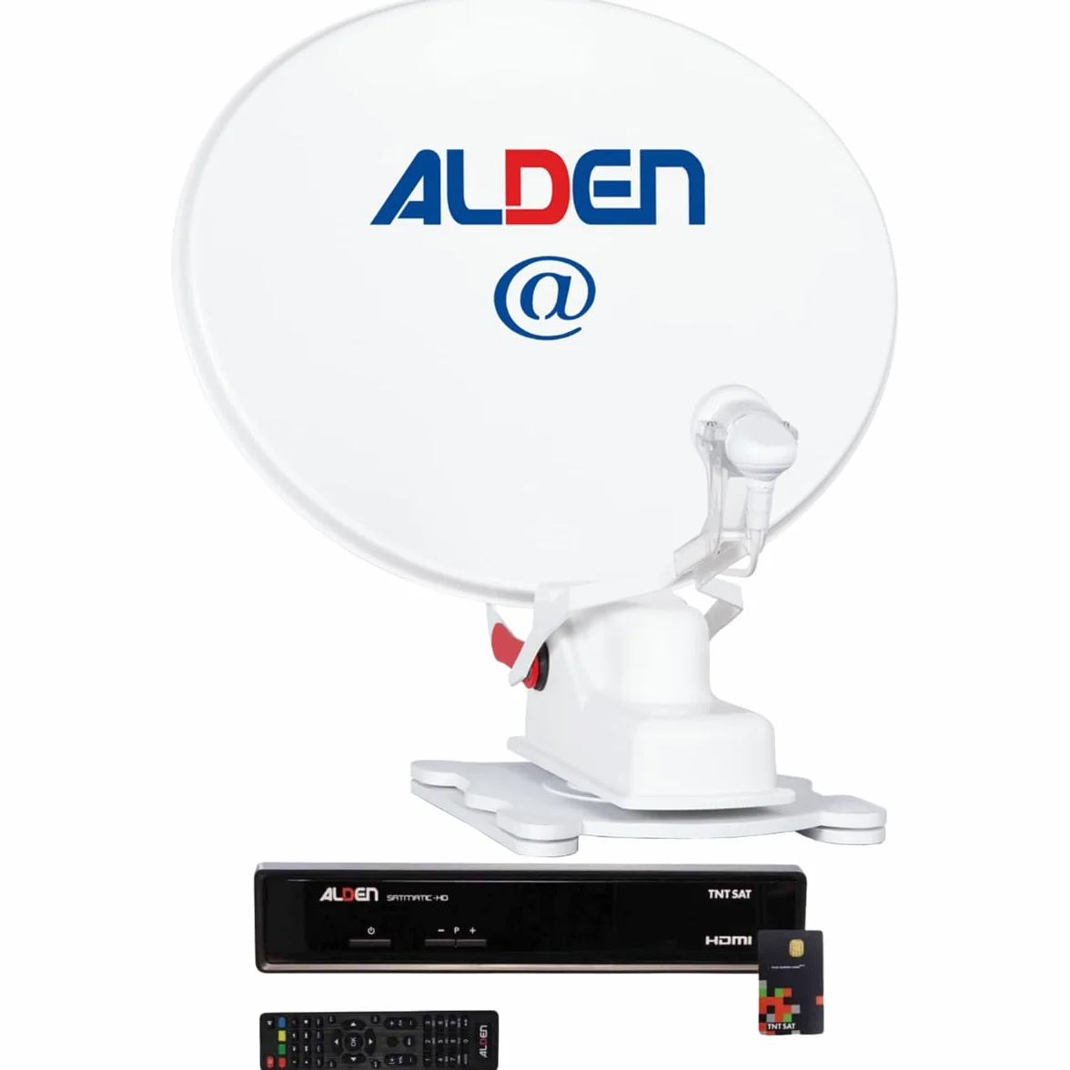 ALDEN Onelight Parabole Automatique 65cm + Récepteur Satellite SATMATIC HD TNTSAT