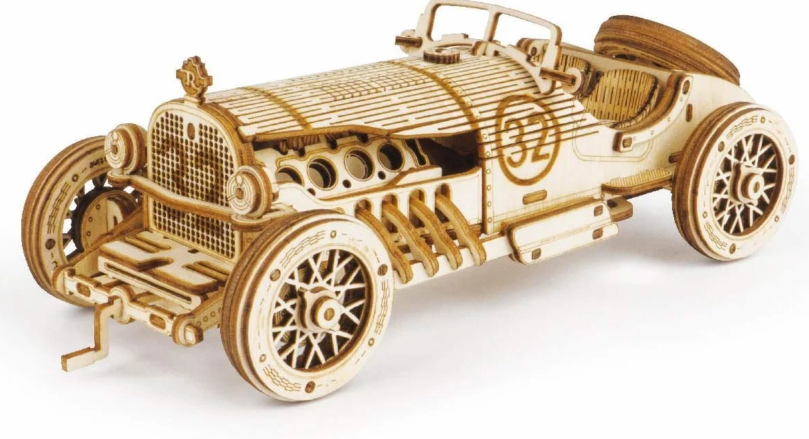 ROKR 3D Puzzle Maquette Bois Mécanique Voiture à Construire Grand Prix