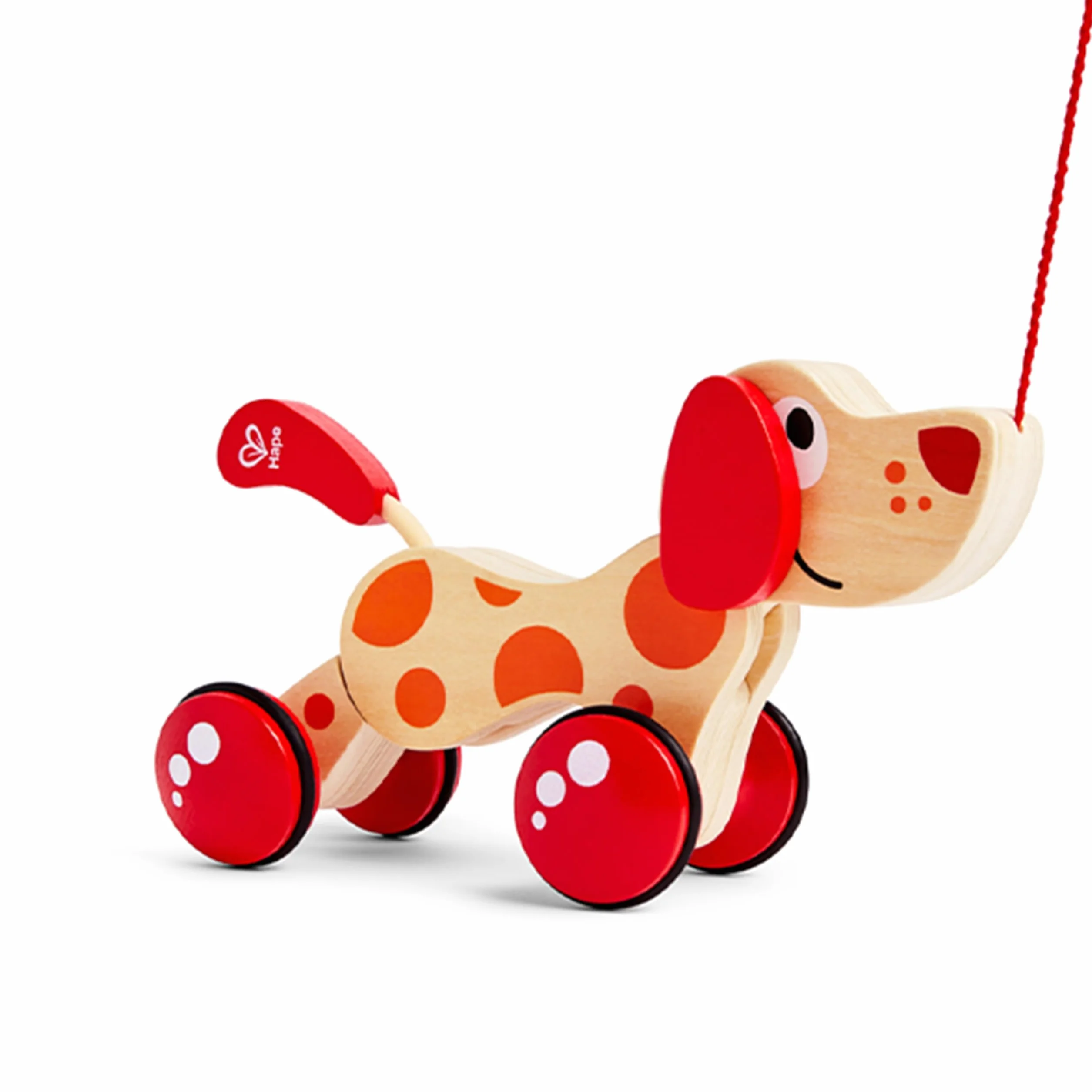 Hape Chien Jouet en Bois à Tirer et Pousser pour Enfant 1 an - Motricité, Imagination & Dextérité