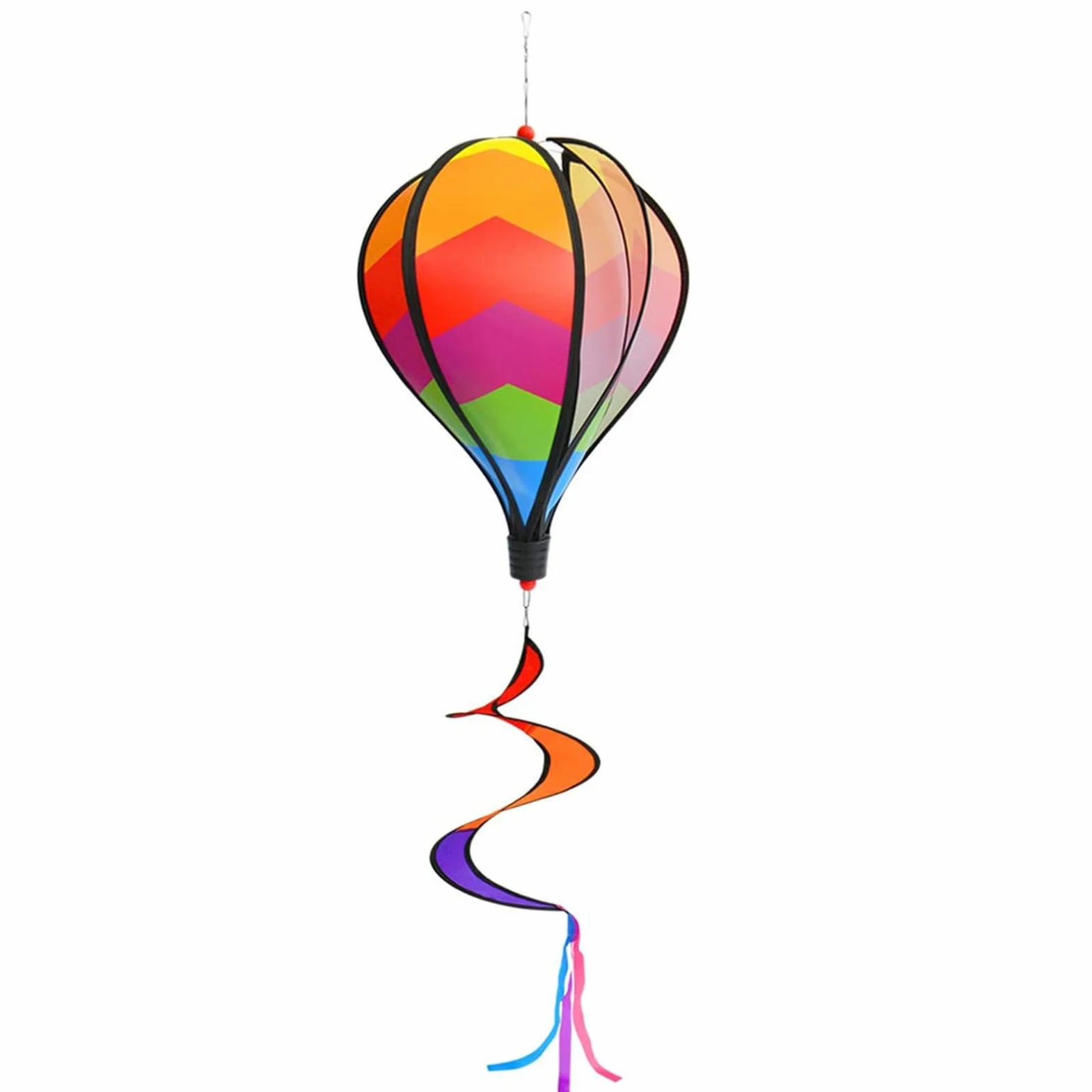 Montgolfière à Suspendre Jardin, Spinner de Vent Décoration Moulin à Vent pour Extérieur Patio Pelouse