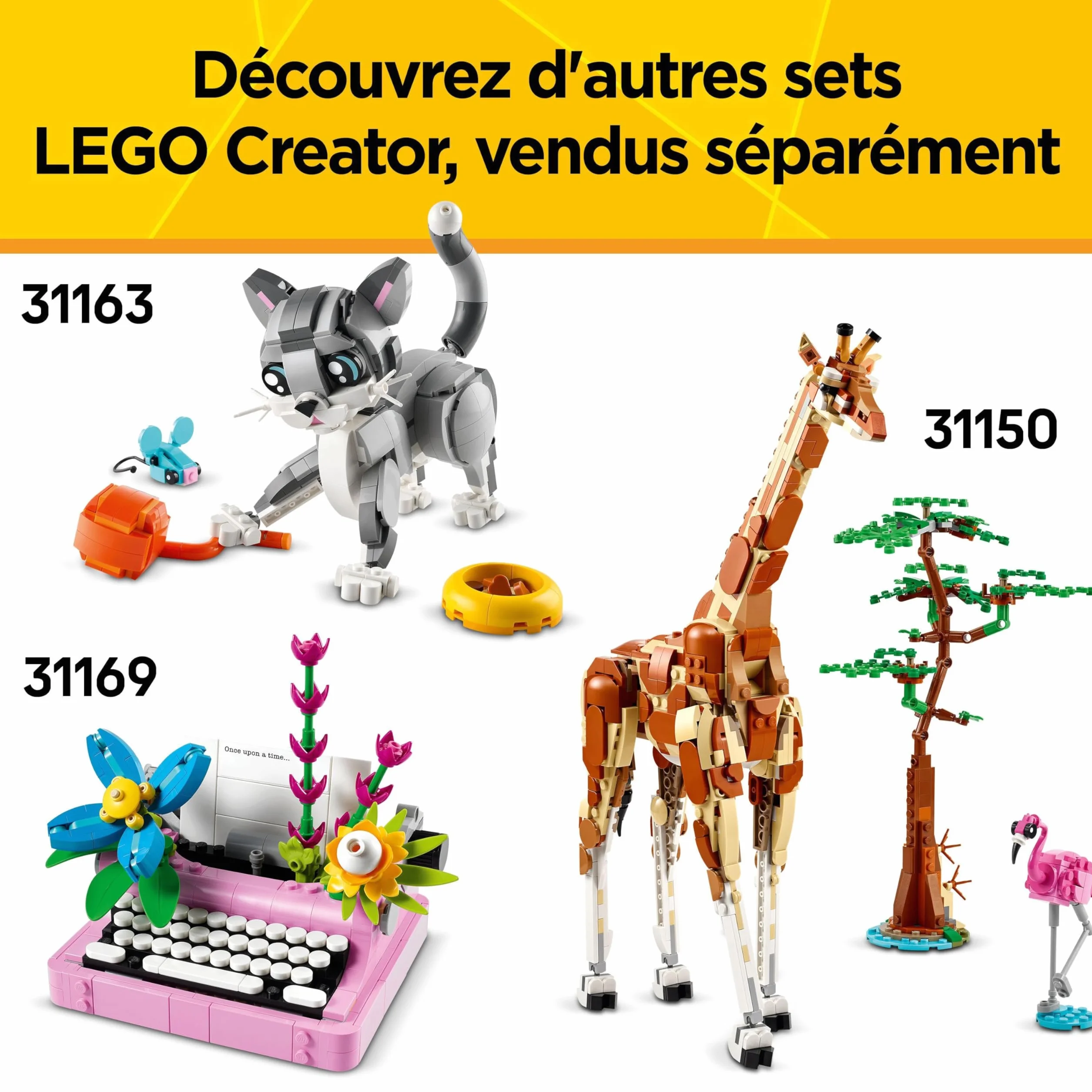 LEGO Creator 3-en-1 Animaux Sauvages Famille Pandas Jouet Construction Transformant Figurines Manchots Orques Cadeau 8 Ans 31165