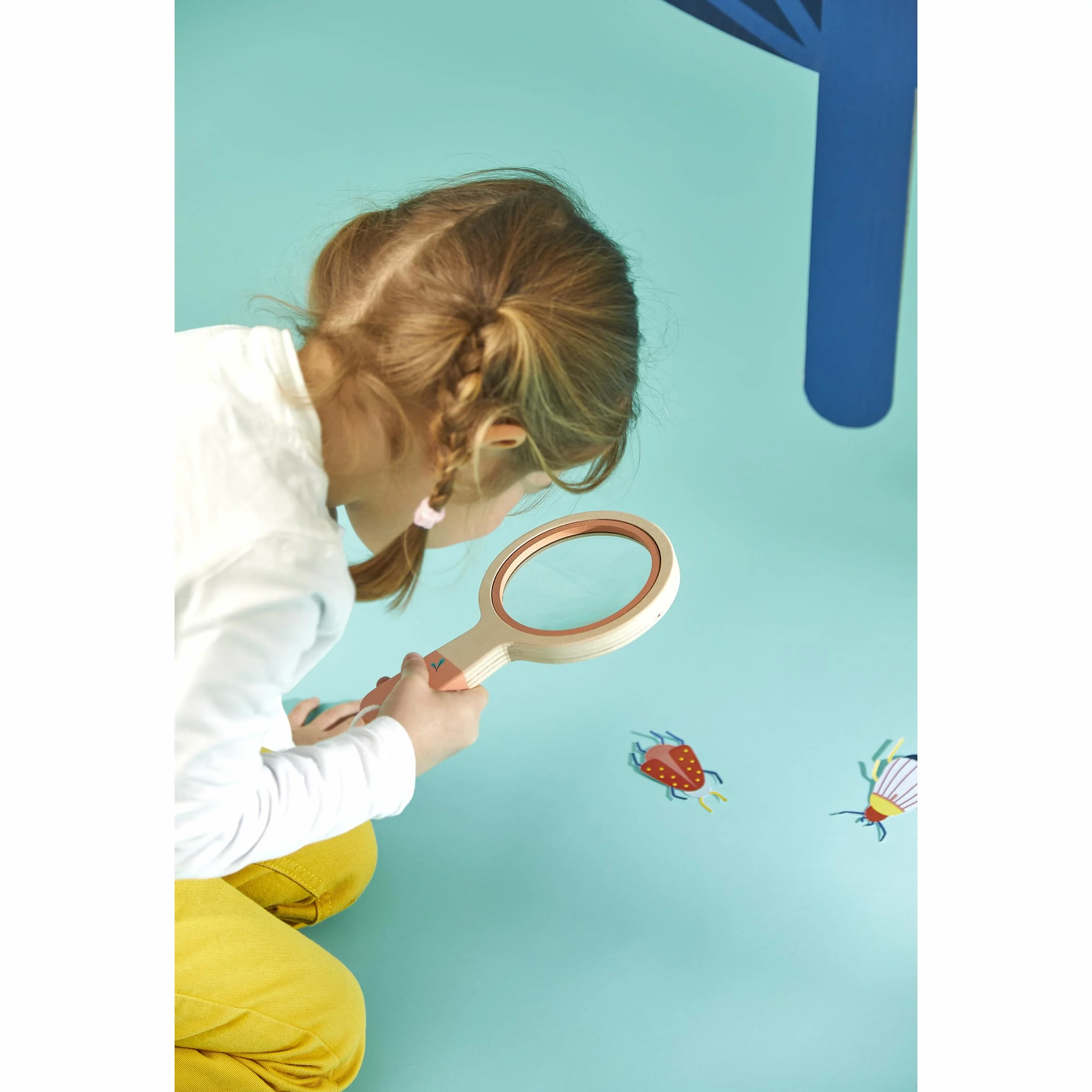 Janod Grande Loupe en Bois pour Enfants Grossissement x3,5 Jouet Jardin Dès 3 Ans