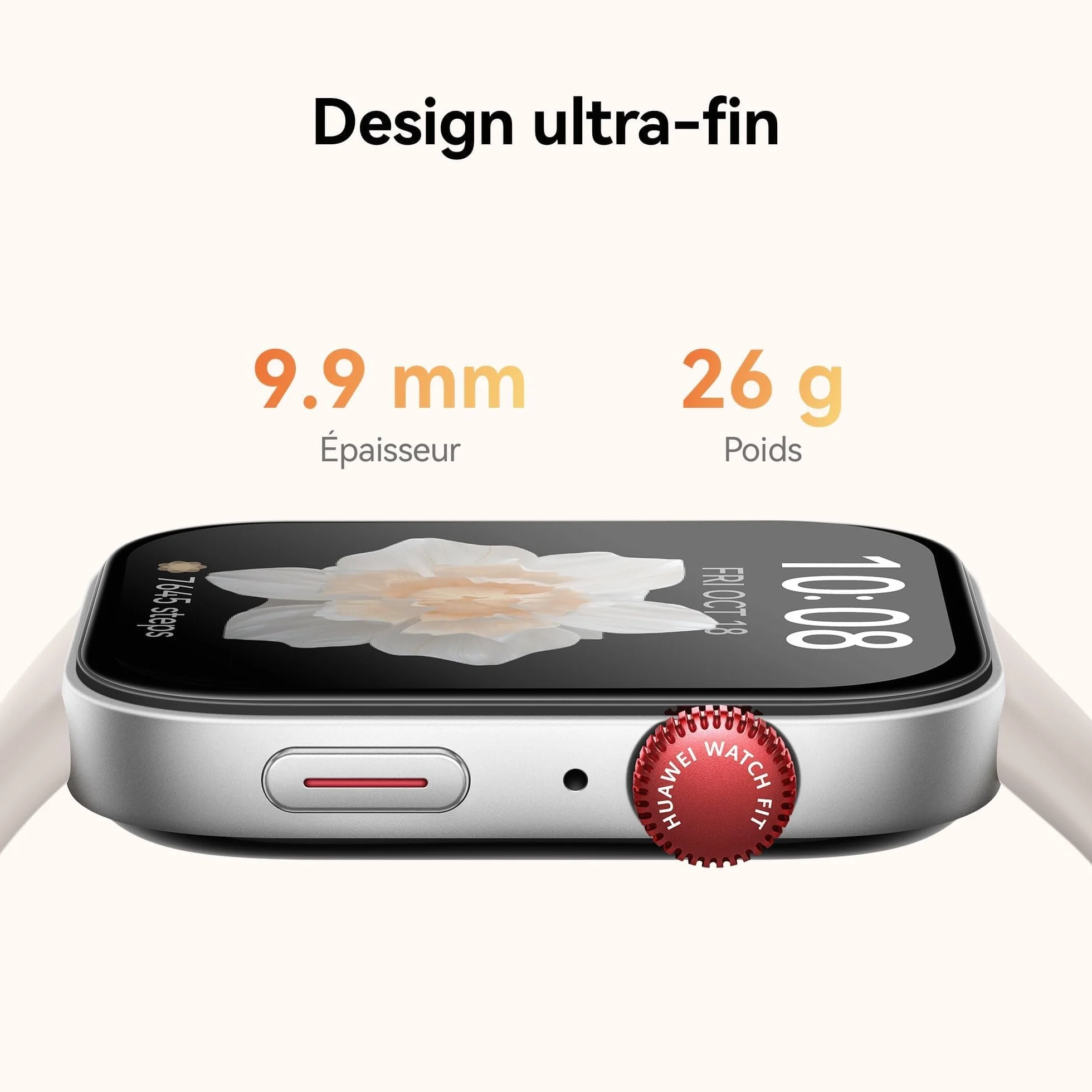 HUAWEI Watch FIT 3, Écran AMOLED 1,82", Design Ultra-Fin, GPS, Noir
