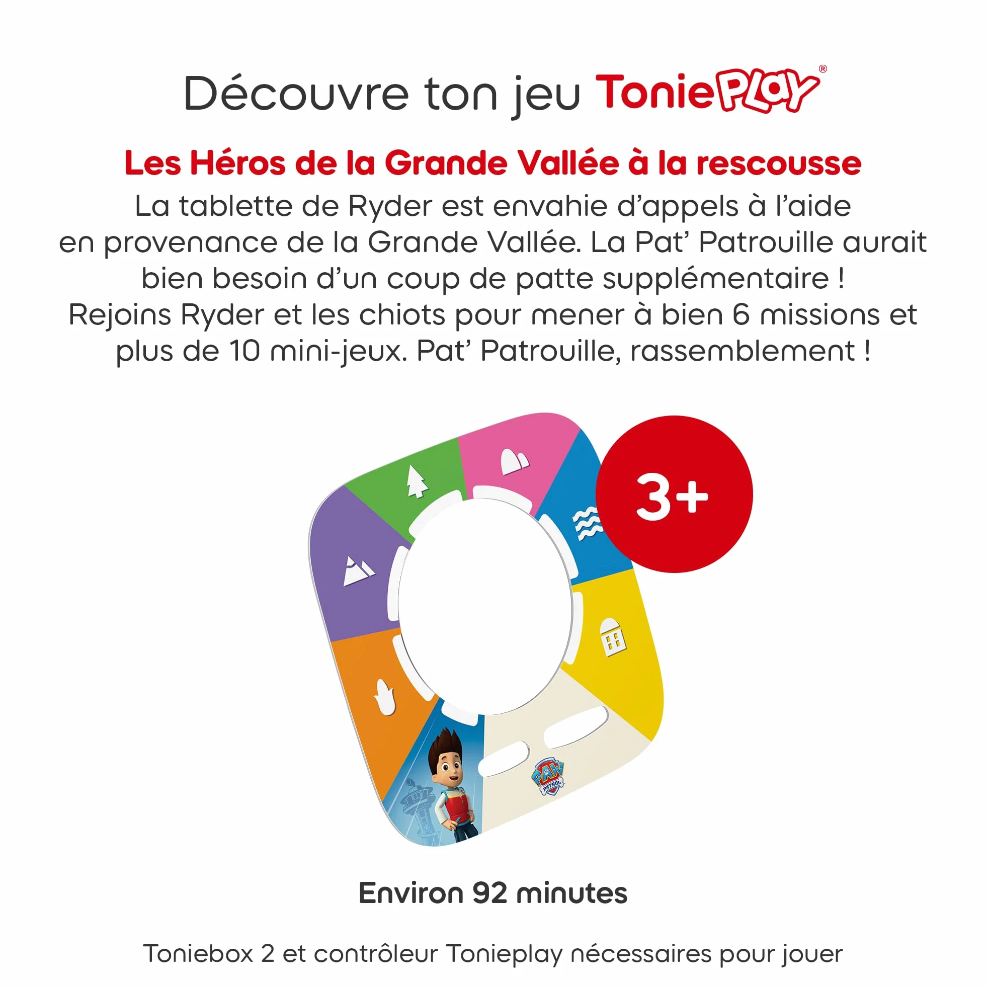 Tonies Jeu Tonieplay Les héros de la Grande Vallée à la rescousse, Compatible Toniebox 2, 3-9 Ans