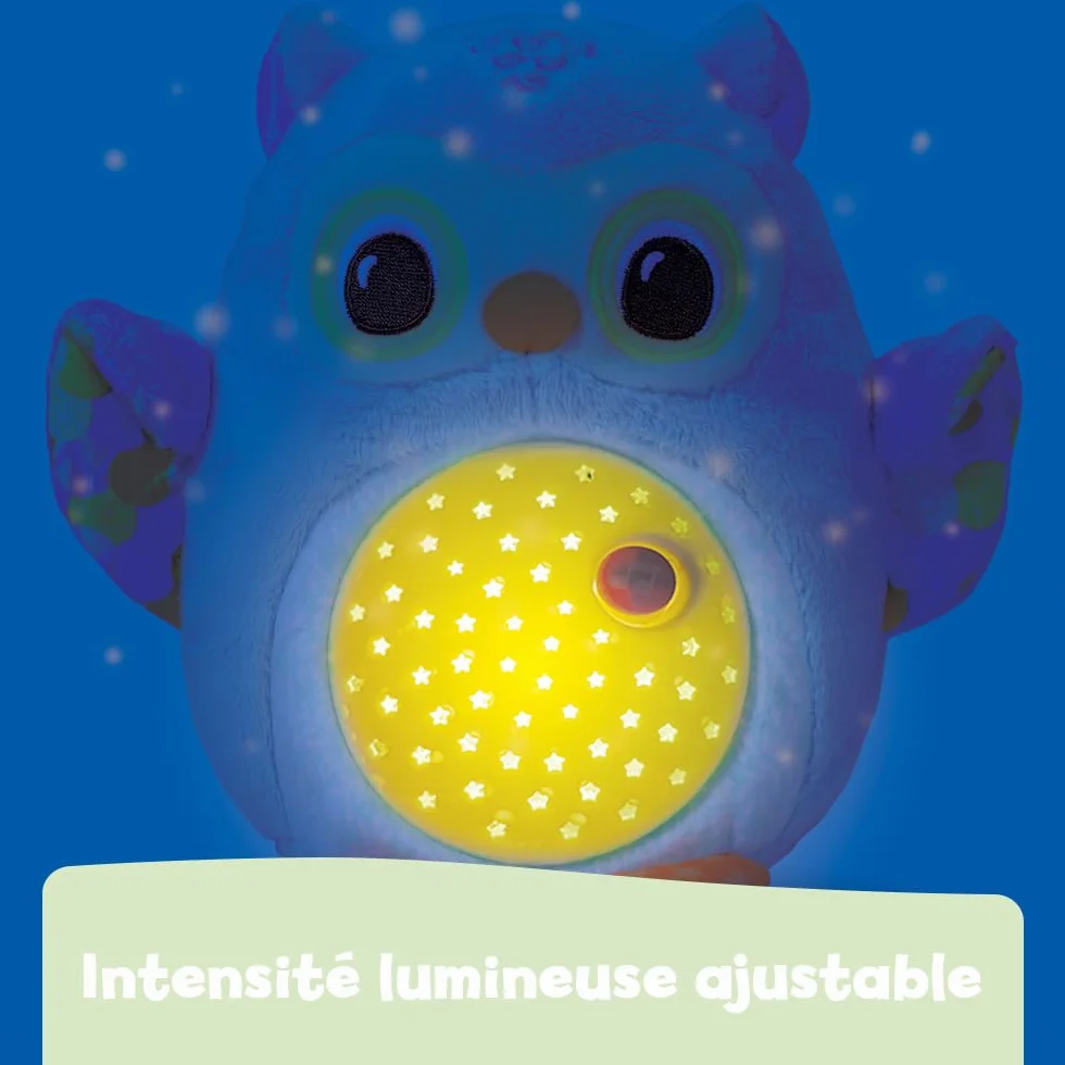 VTech Ma Veilleuse Lumi Chouette Rose, Peluche Apaisante, Veilleuse Musicale et Lumineuse, Cadeau de Naissance