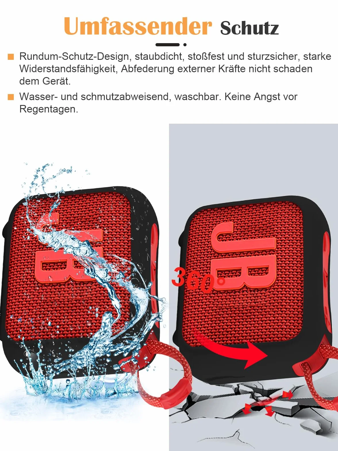 Étui de protection en silicone pour JBL Go4, noir