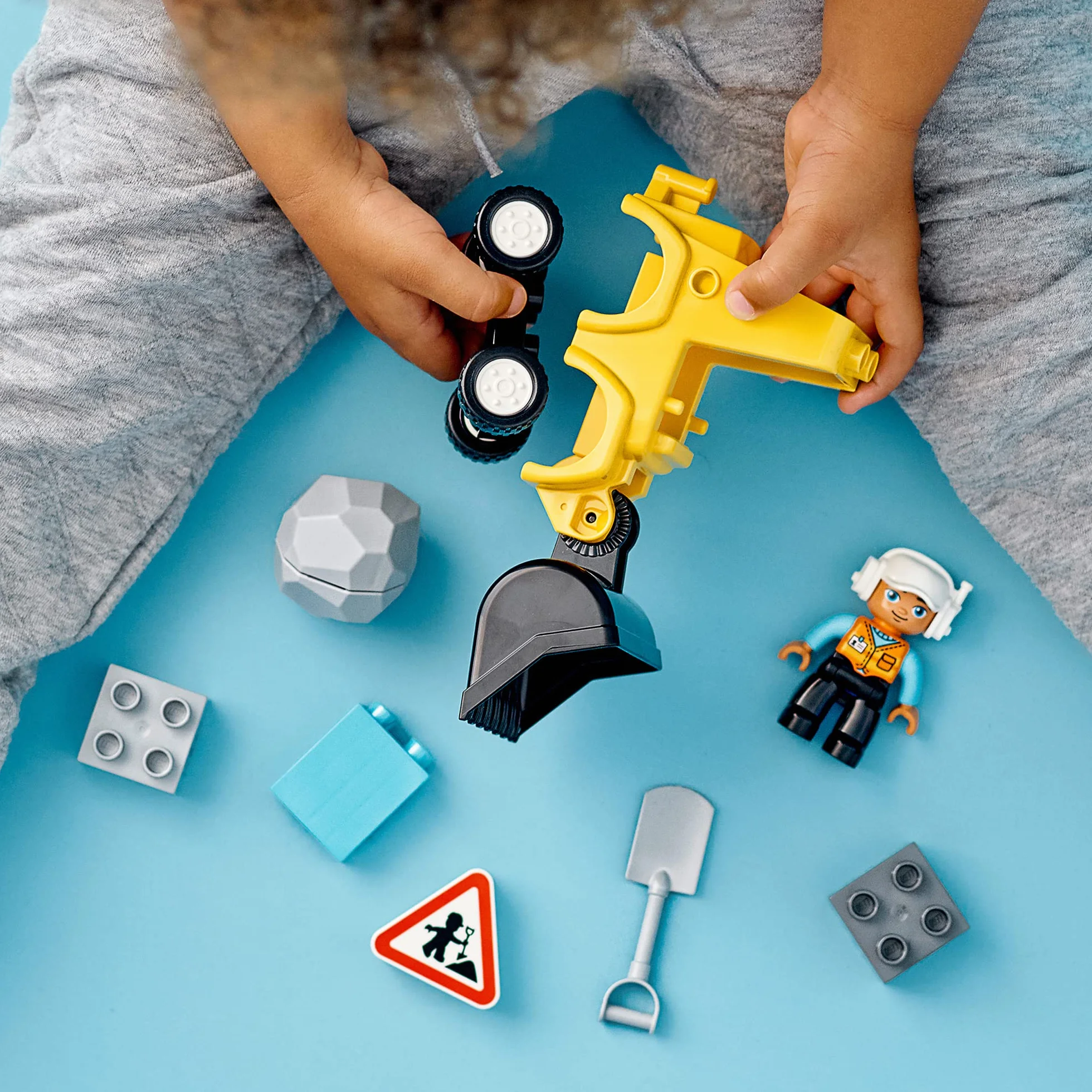 LEGO Duplo 10930 Le Bulldozer Jouet Engins De Chantier Enfant 2 Ans Motricité Fine