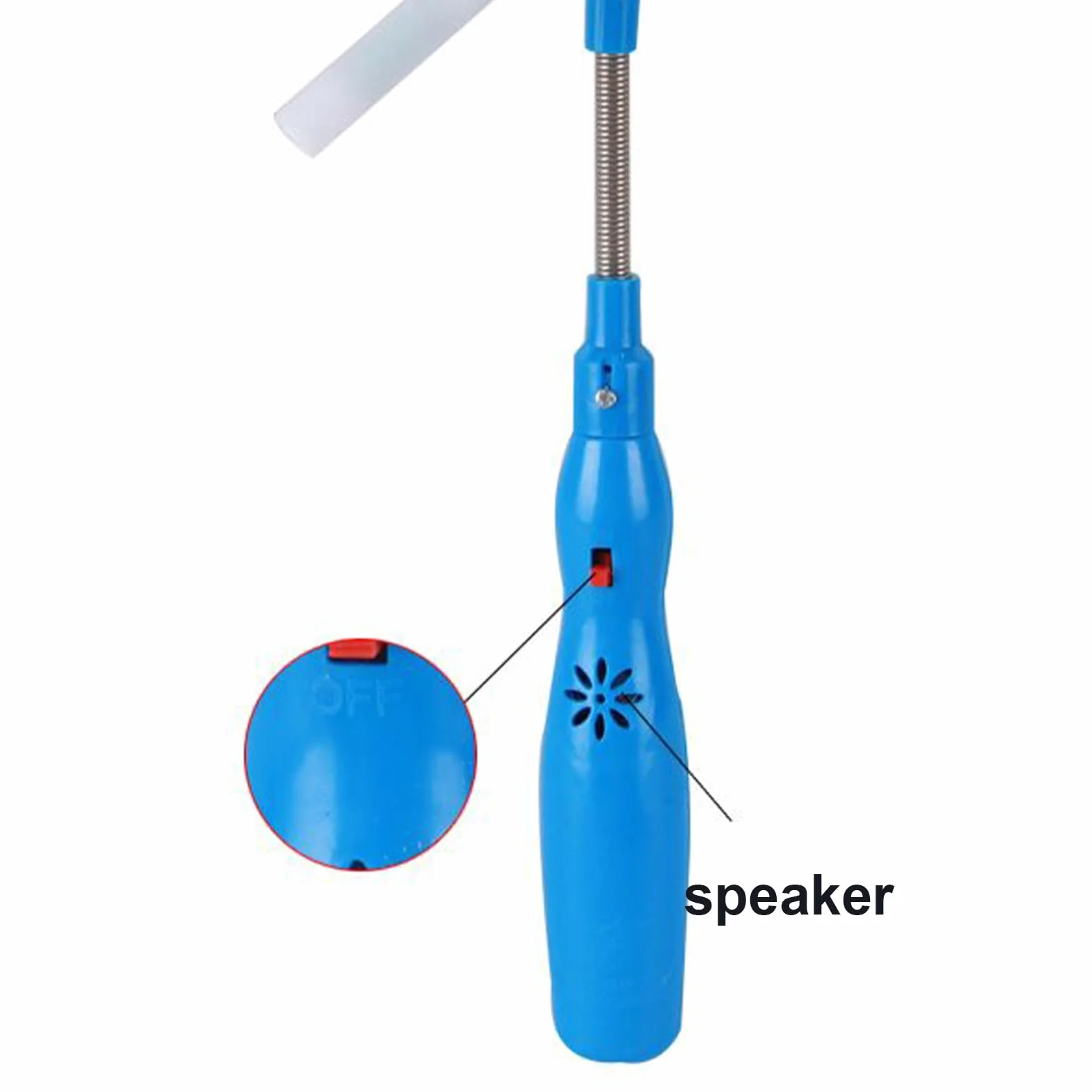 Ventilateur Pivotant LED PP 25 Cm Lumineux Rotatif Musical Coloré avec Son