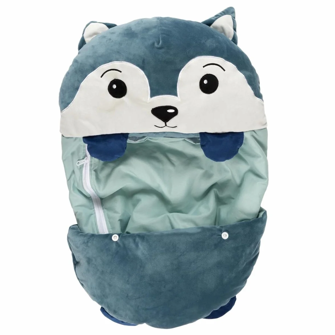 Sac de Couchage Convertible Loup 50x130cm Bleu Paris Prix