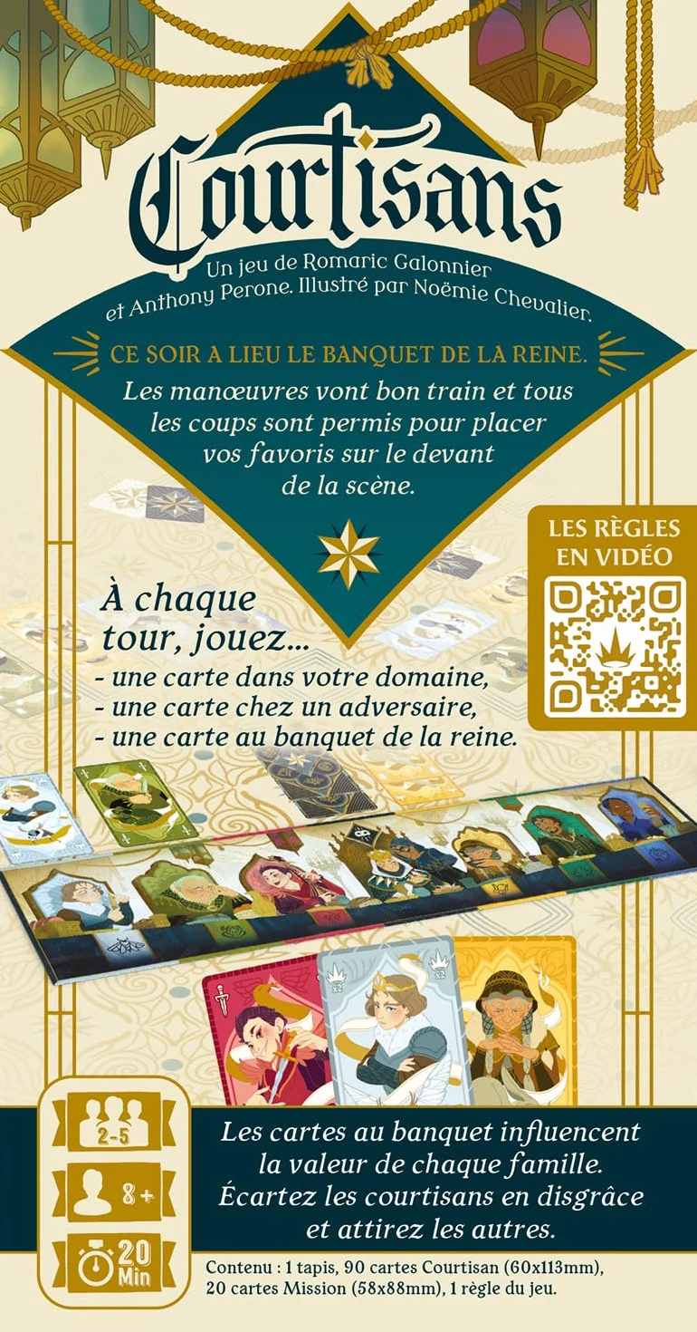 Blackrock Games COURTISANS - Jeu de Cartes et de Bluff - 8 Ans et Plus - Jeu de société - Tactique - Intrigue