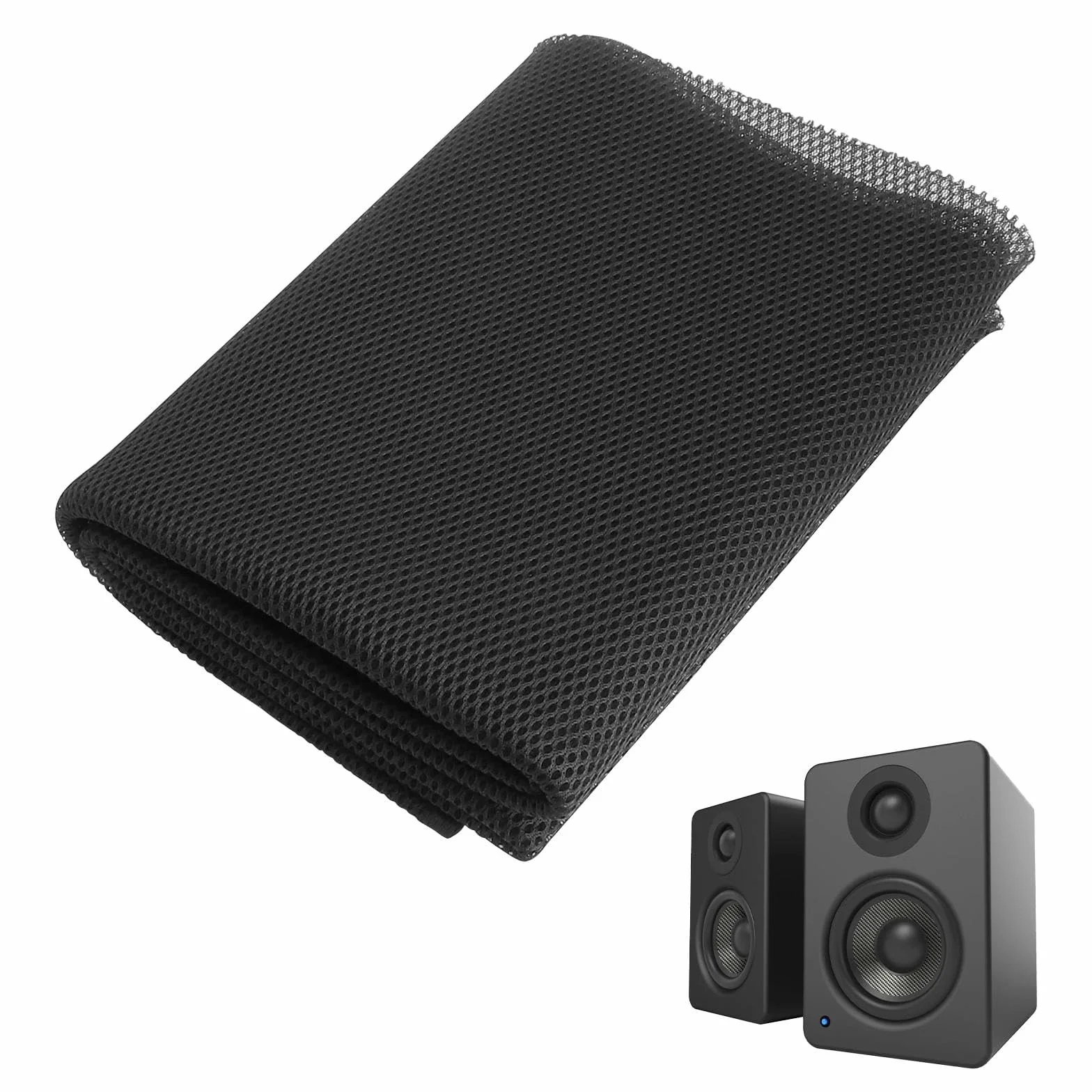 Tissu acoustique HiFi grille de protection pour haut-parleur Noir 140 x 50 cm