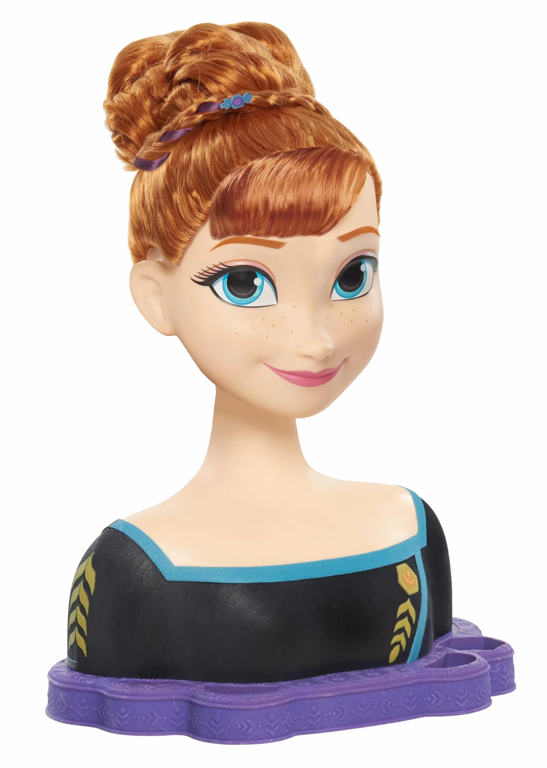Disney LA REINE DES NEIGES 2 Anna Tête à Coiffer Deluxe 18 Accessoires de Coiffure Jouet Enfants 3 Ans