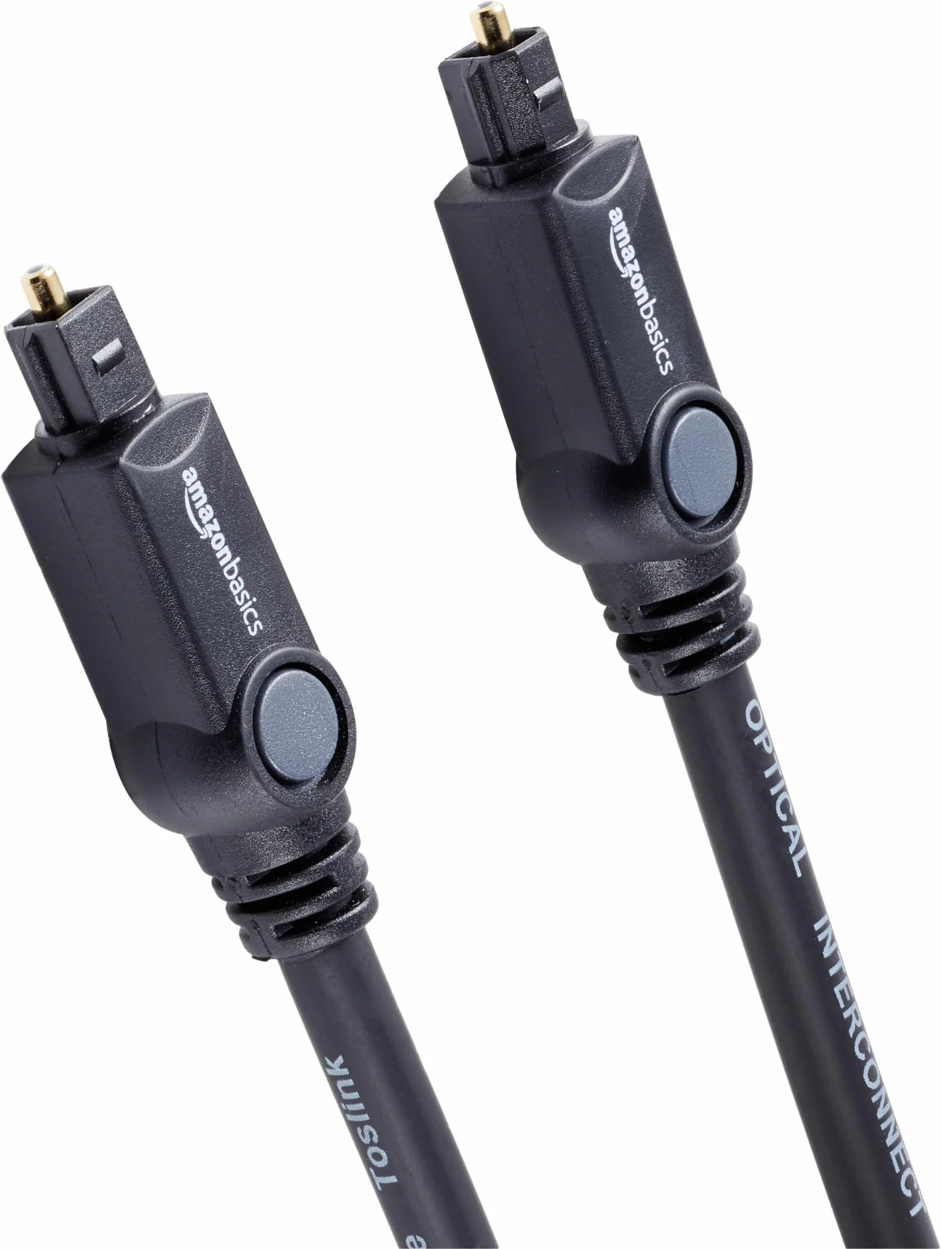 Amazon Basics Câble Optique Audio Numérique TOSLINK 1 m Noir
