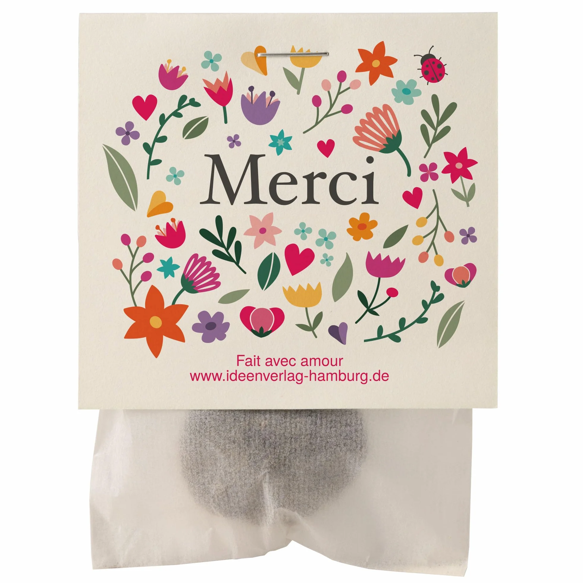 Bombes à graines "Merci" 10x – cadeau écologique original boules fleuries