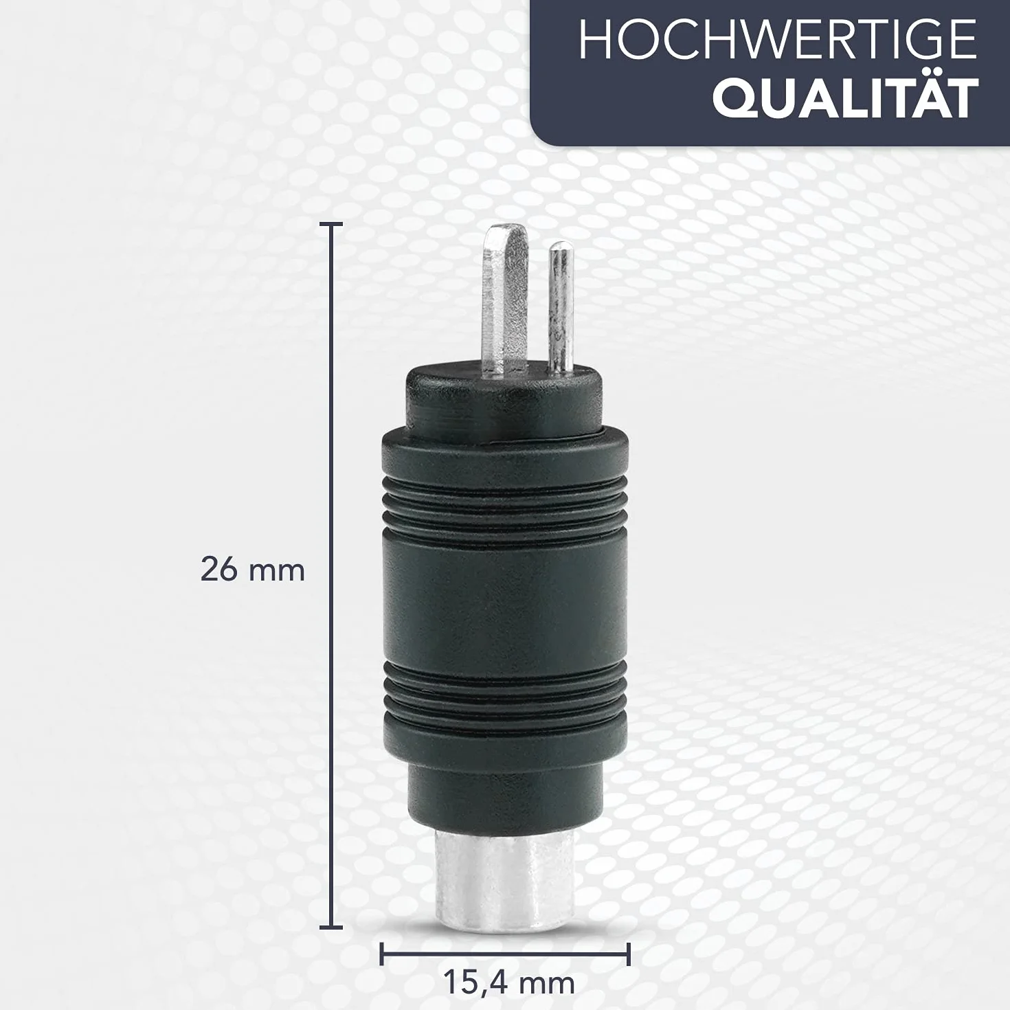 Lot de 2 connecteurs haut-parleur DIN vers prise RCA droits noirs